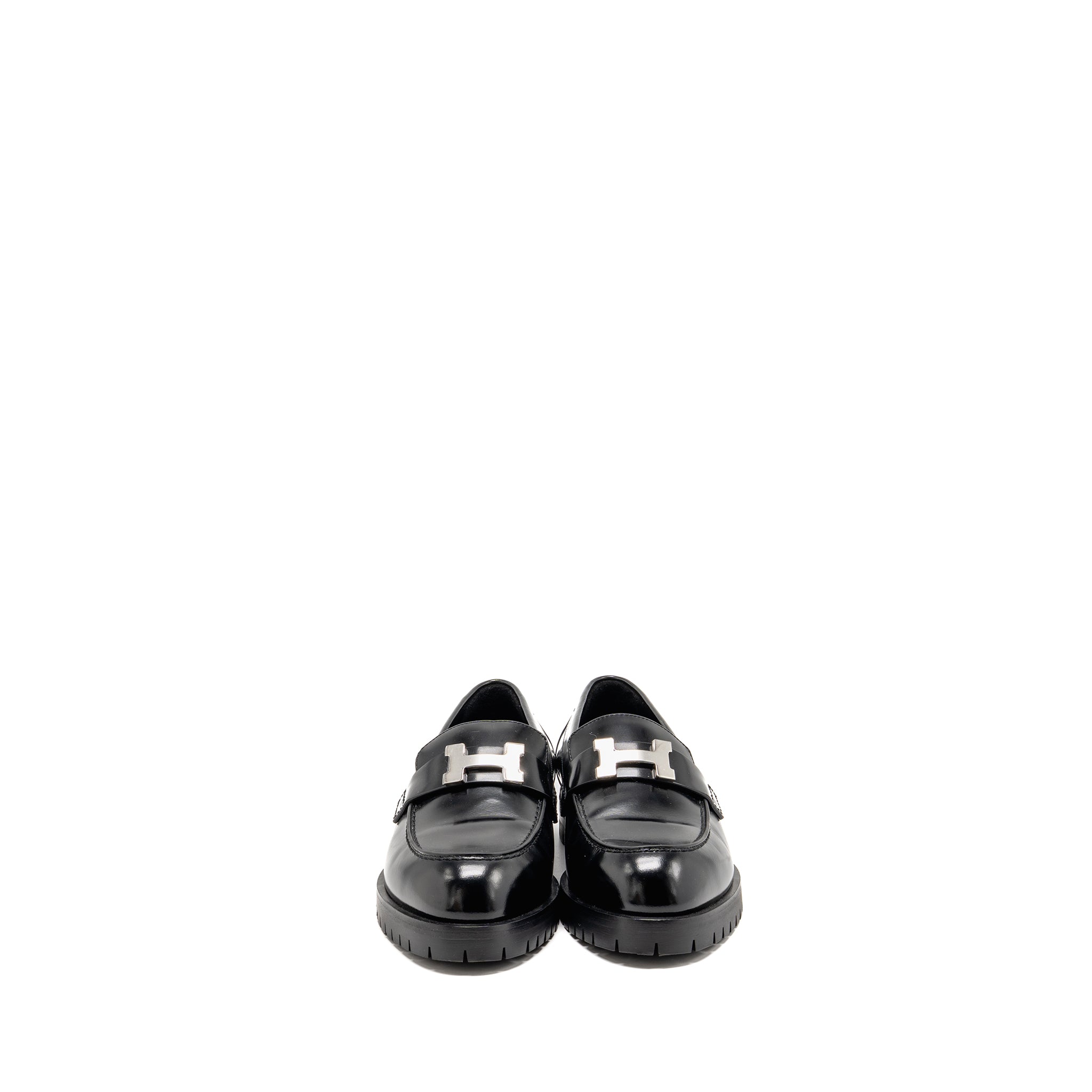 HERMES PARIS LOAFER CALFSKIN BLACK SHW