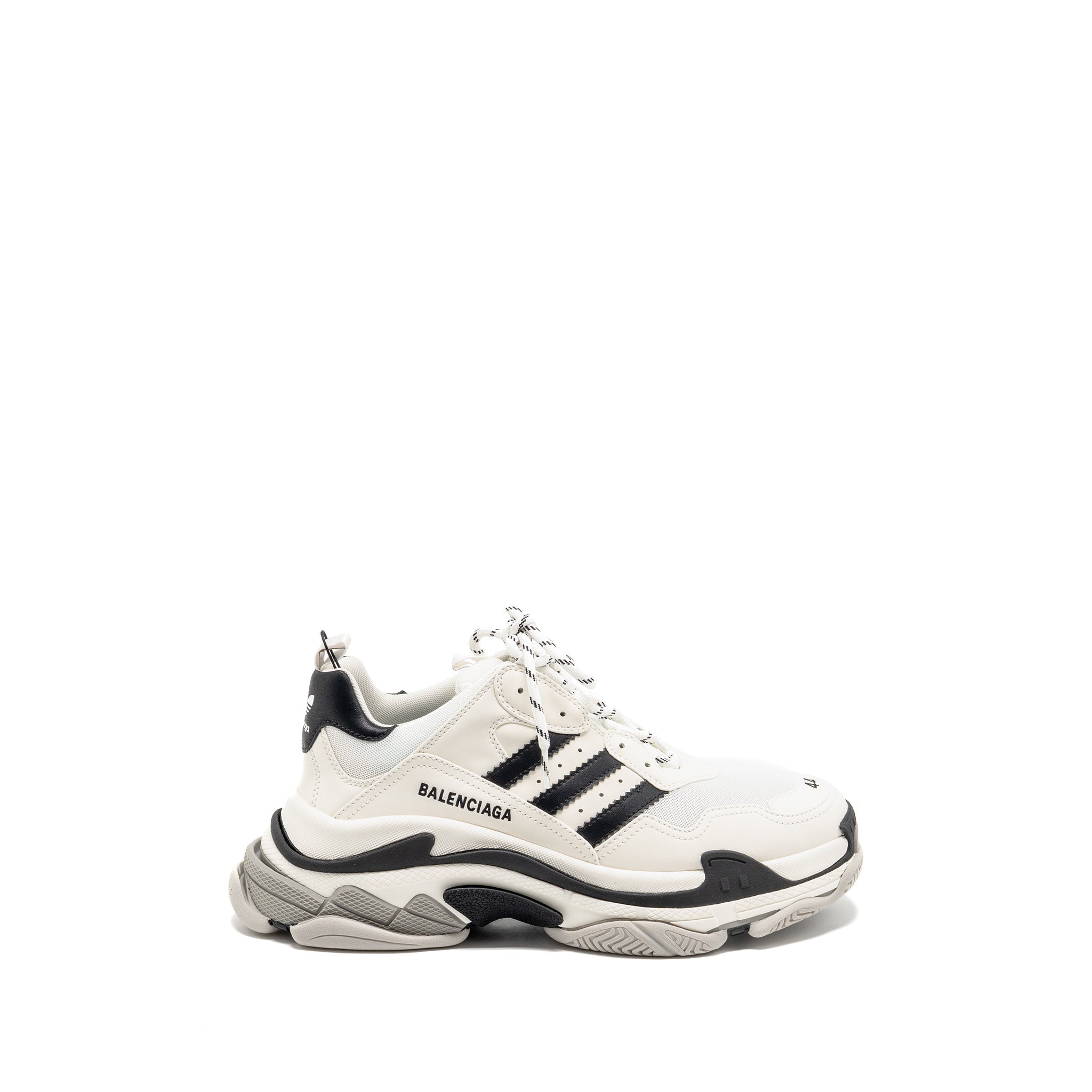 BALENCIAGA X ADIDAS TRIPLE S SNEAKER LIMITED EDITION LEATHER/MESH BLACK/WHITE