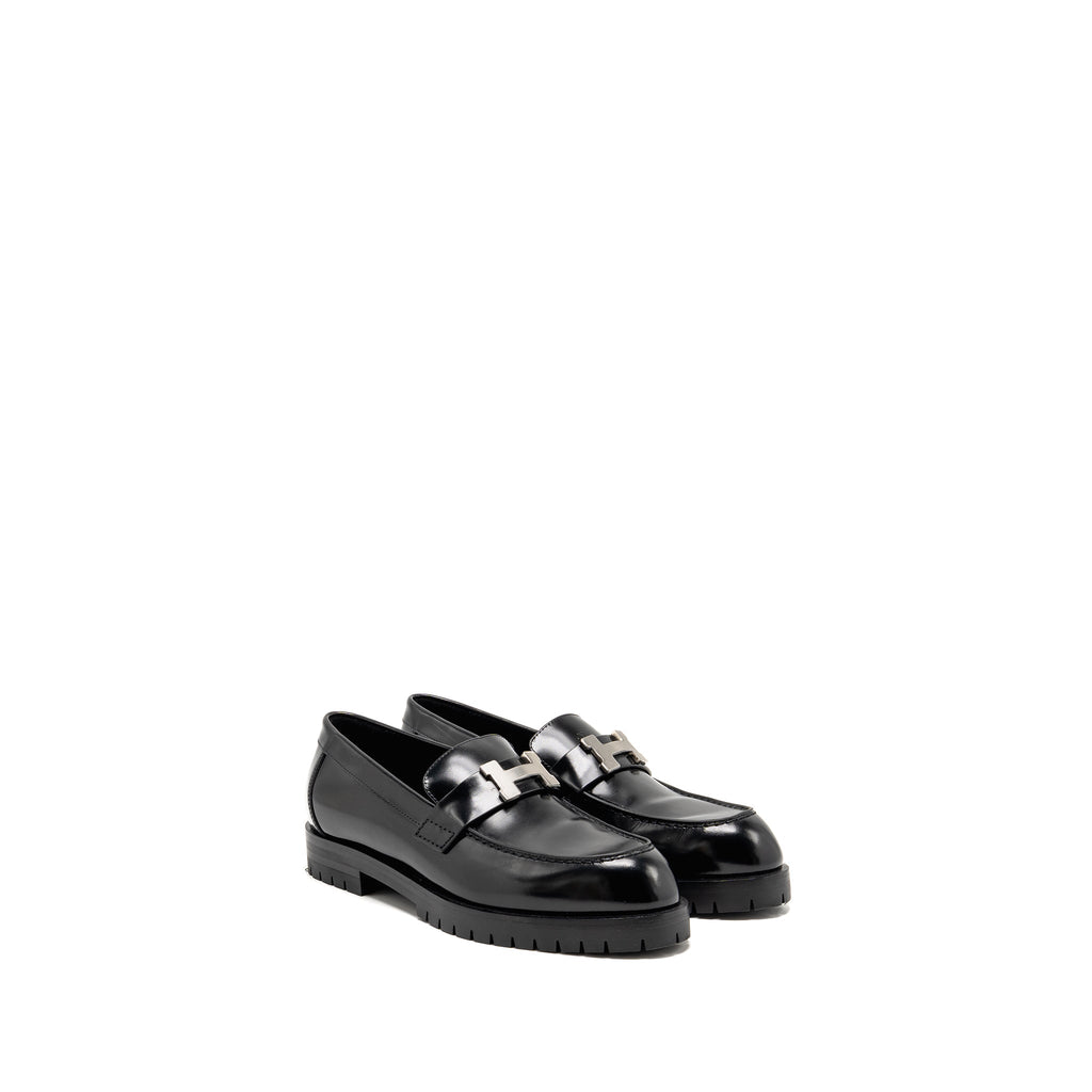 HERMES PARIS LOAFER CALFSKIN BLACK SHW