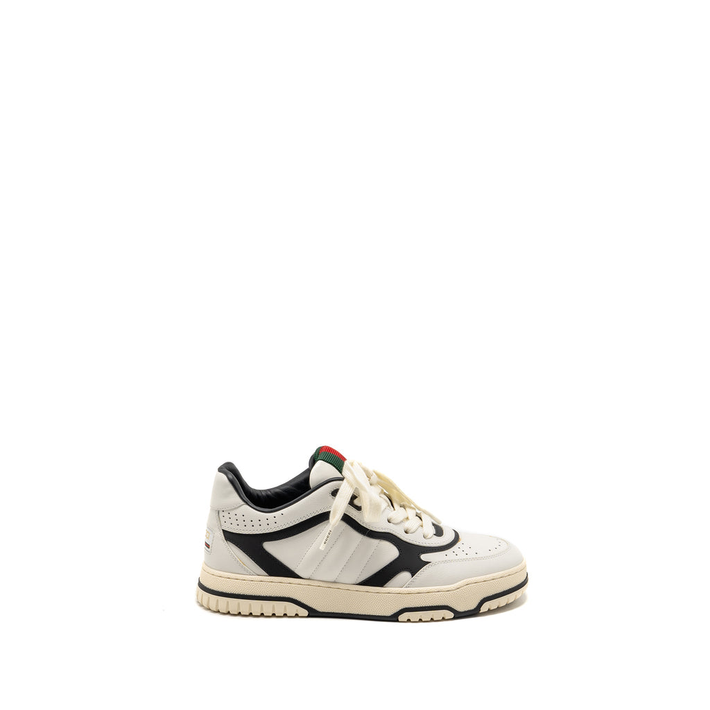 GUCCI RE-WEB SNEAKERS LEATHER WHITE/BLACK