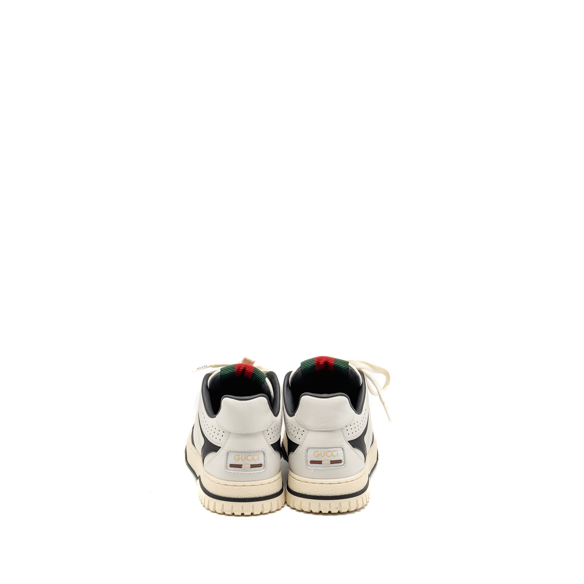 GUCCI RE-WEB SNEAKERS LEATHER WHITE/BLACK