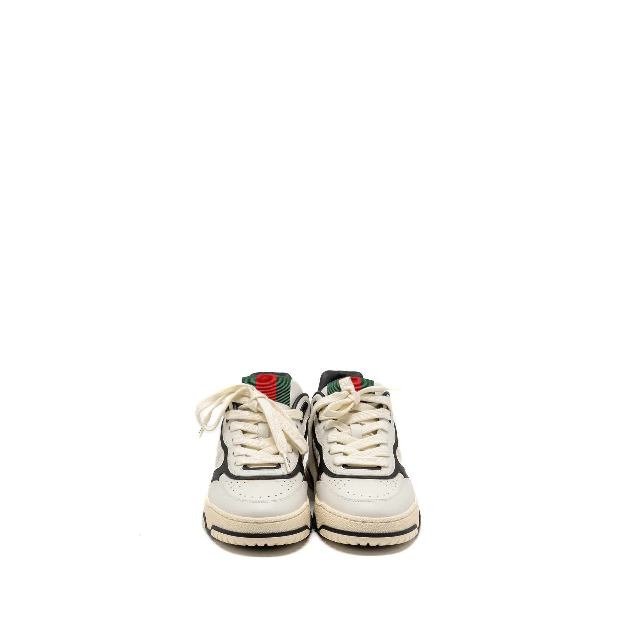 GUCCI RE-WEB SNEAKERS LEATHER WHITE/BLACK