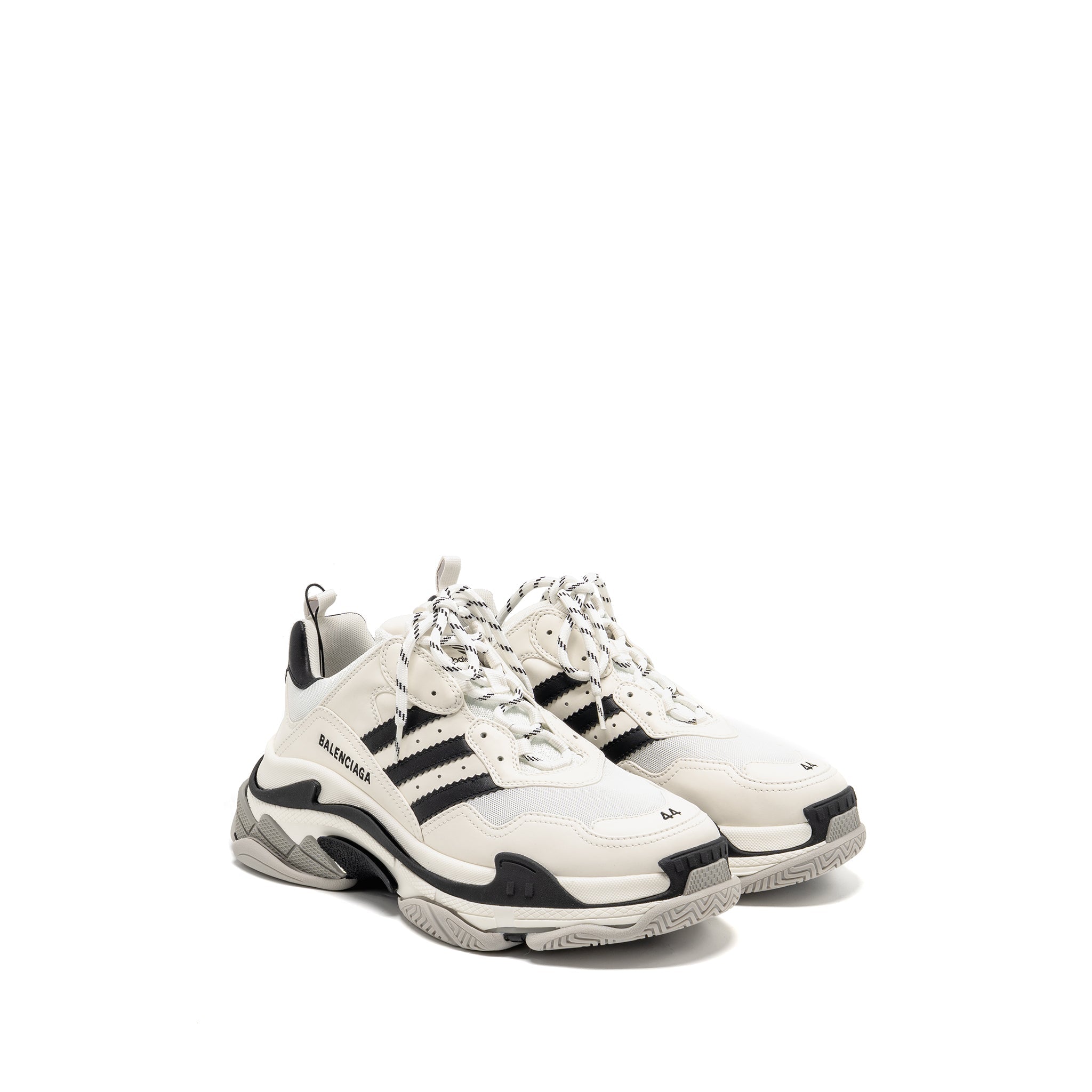 BALENCIAGA X ADIDAS TRIPLE S SNEAKER LIMITED EDITION LEATHER/MESH BLACK/WHITE