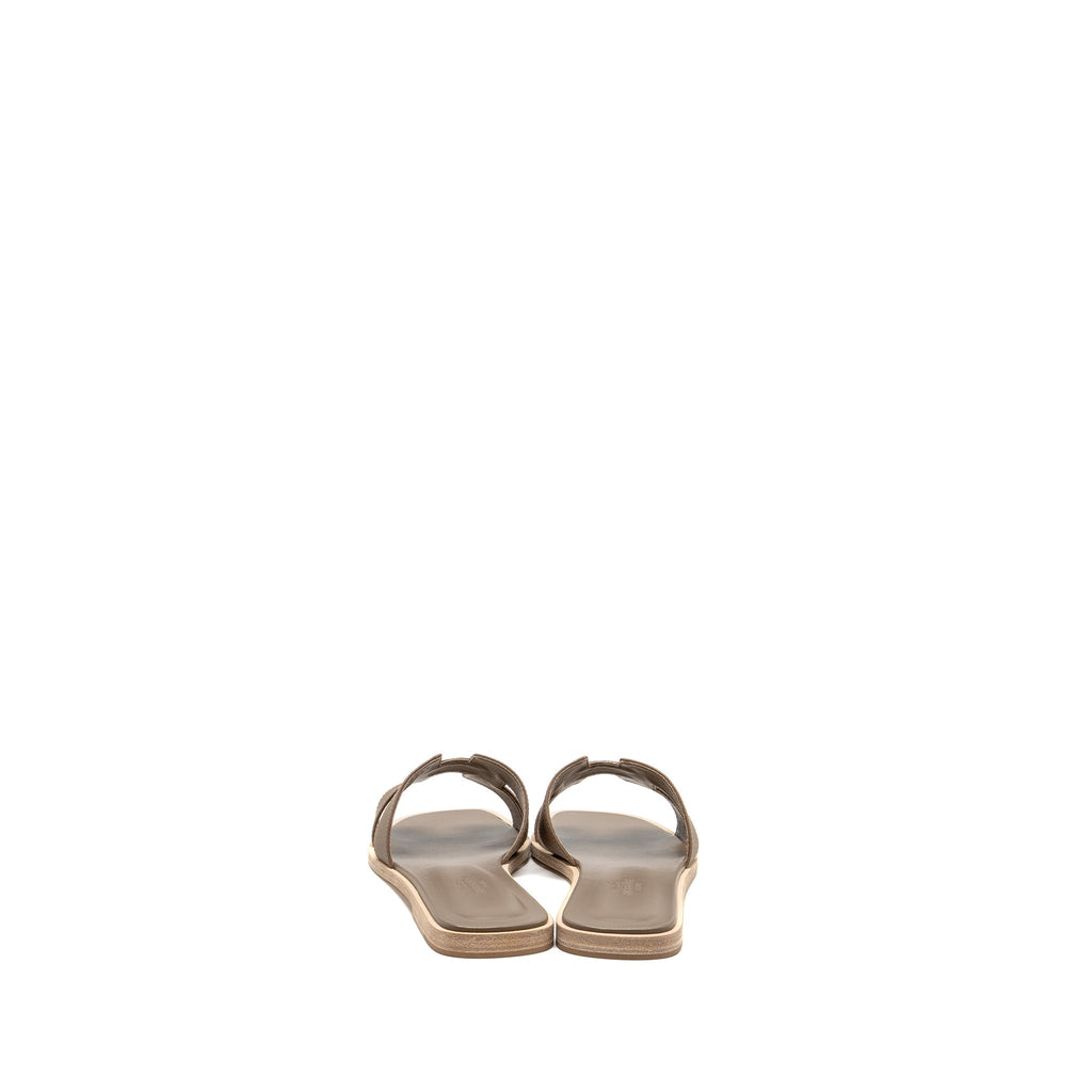 HERMES ORAN SANDALS EPSOM ETOUPE