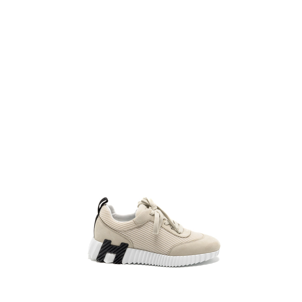 HERMES FEMME BOUNCING SNEAKER MESH/SUEDE BEIGE