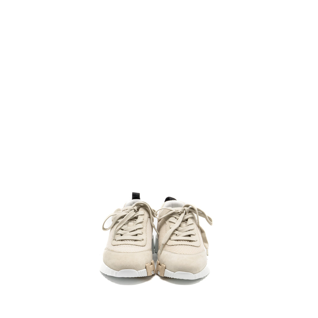 HERMES FEMME BOUNCING SNEAKER MESH/SUEDE BEIGE