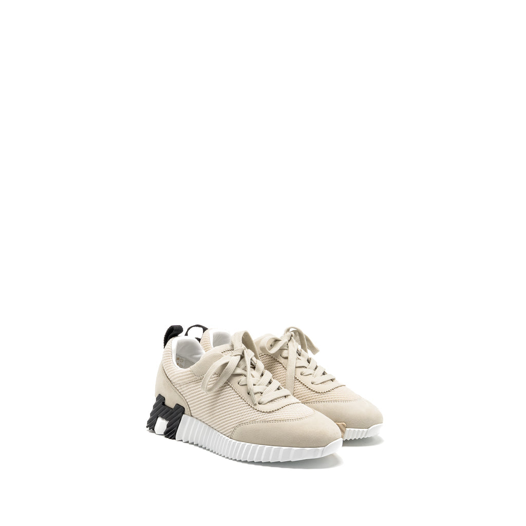 HERMES FEMME BOUNCING SNEAKER MESH/SUEDE BEIGE