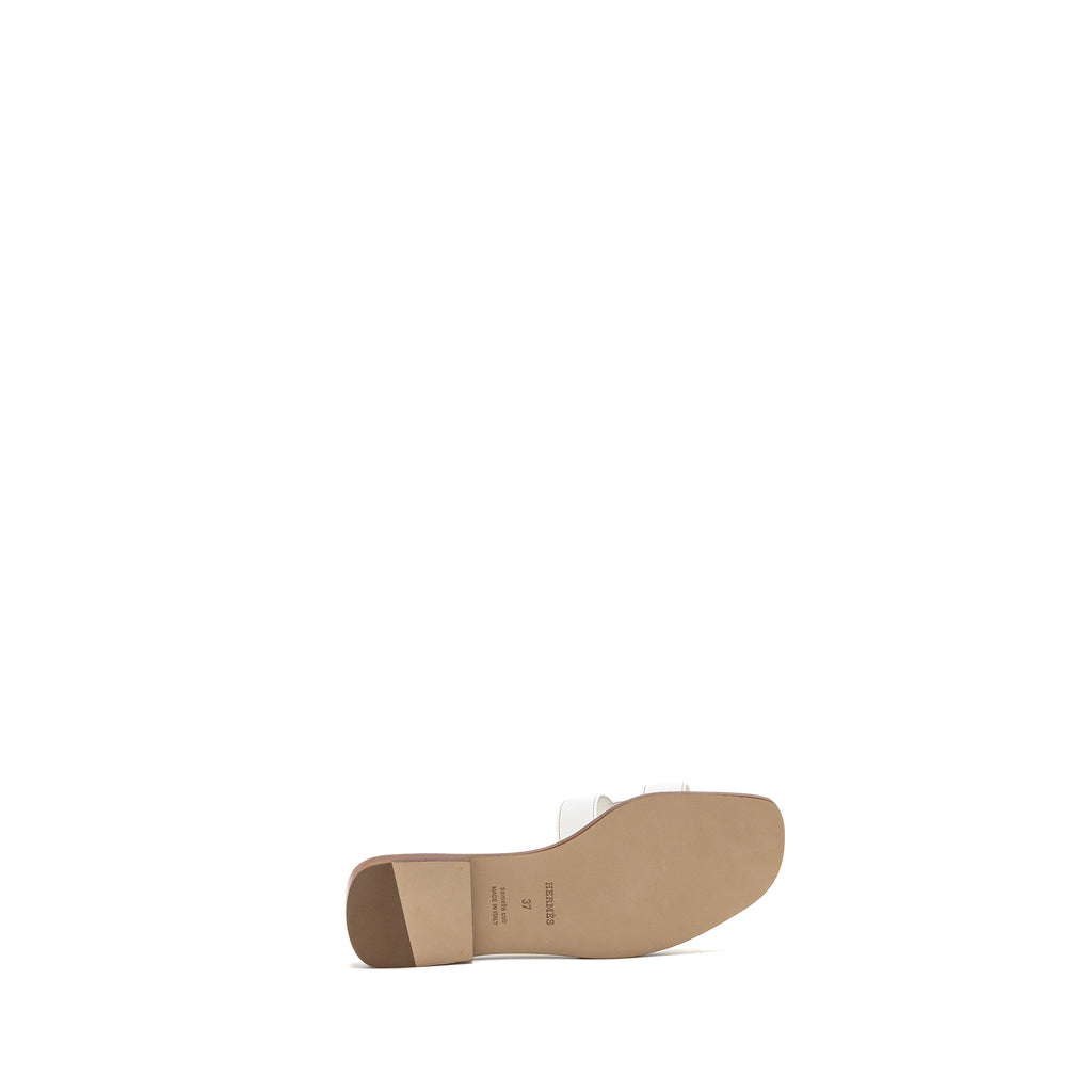 HERMES ORAN SANDALS BLANC PIQURES H