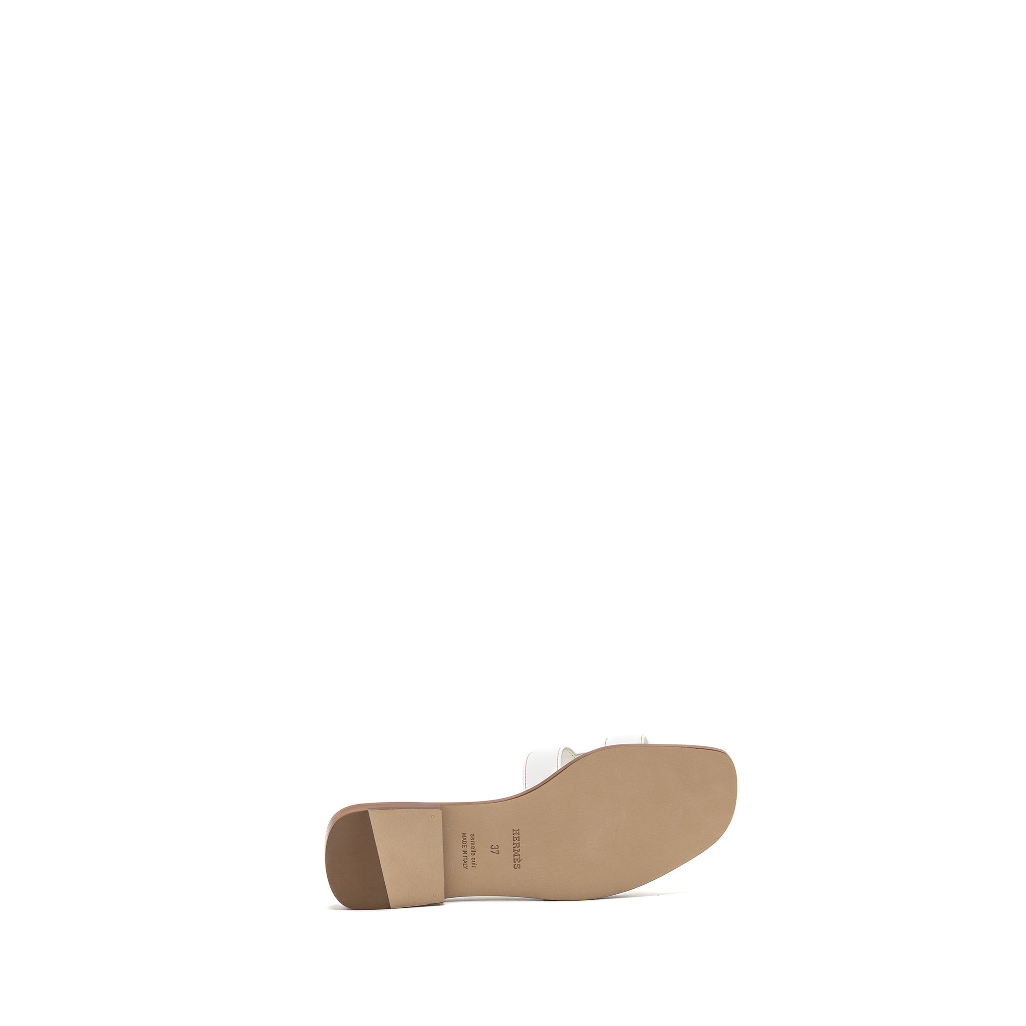 HERMES ORAN SANDALS BLANC PIQURES H