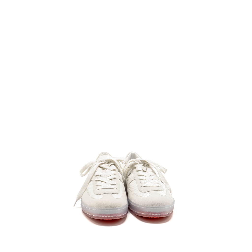 HERMES HOMME BOOMERANG SNEAKER MESH/ CALFSKIN/ SUEDE BLANC