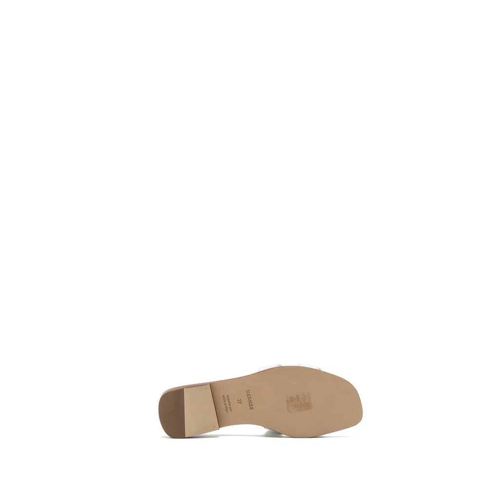 HERMES ORAN SANDALS BLANC PIQURES H