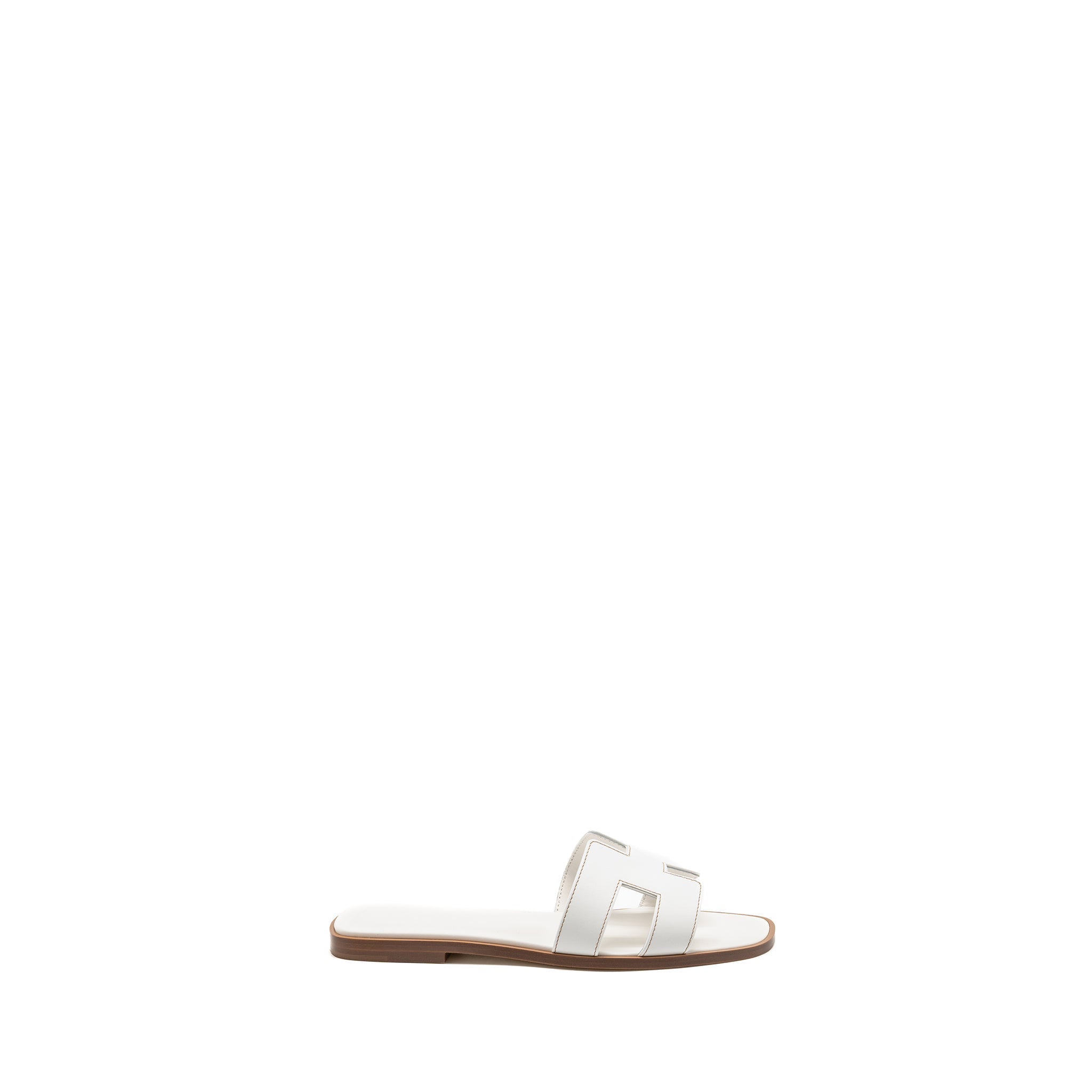 HERMES ORAN SANDALS BLANC PIQURES H