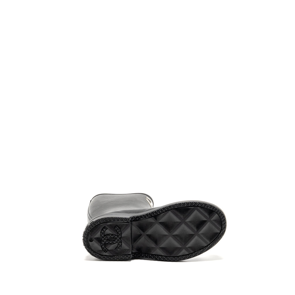 CHANEL 25B HIGH BOOTS CAOUTCHOUC BLACK