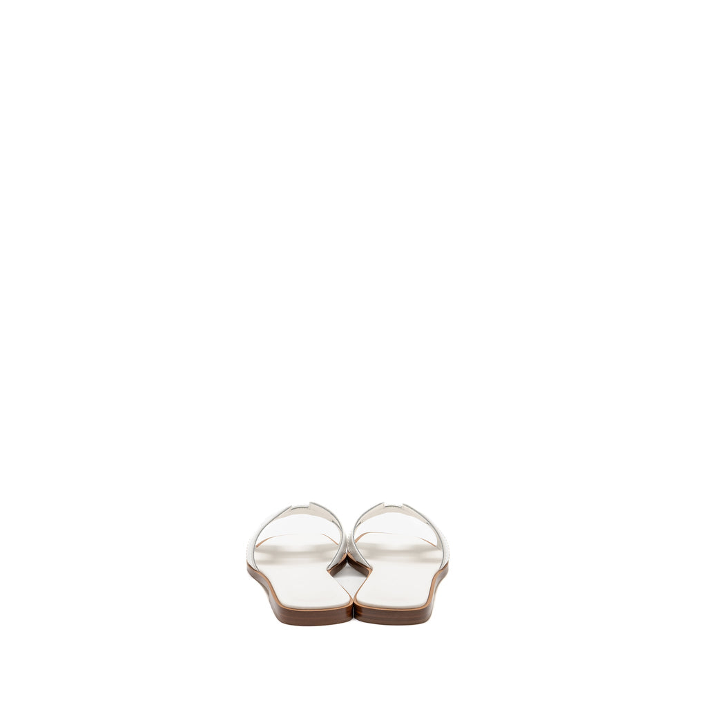 HERMES ORAN SANDALS BLANC PIQURES H