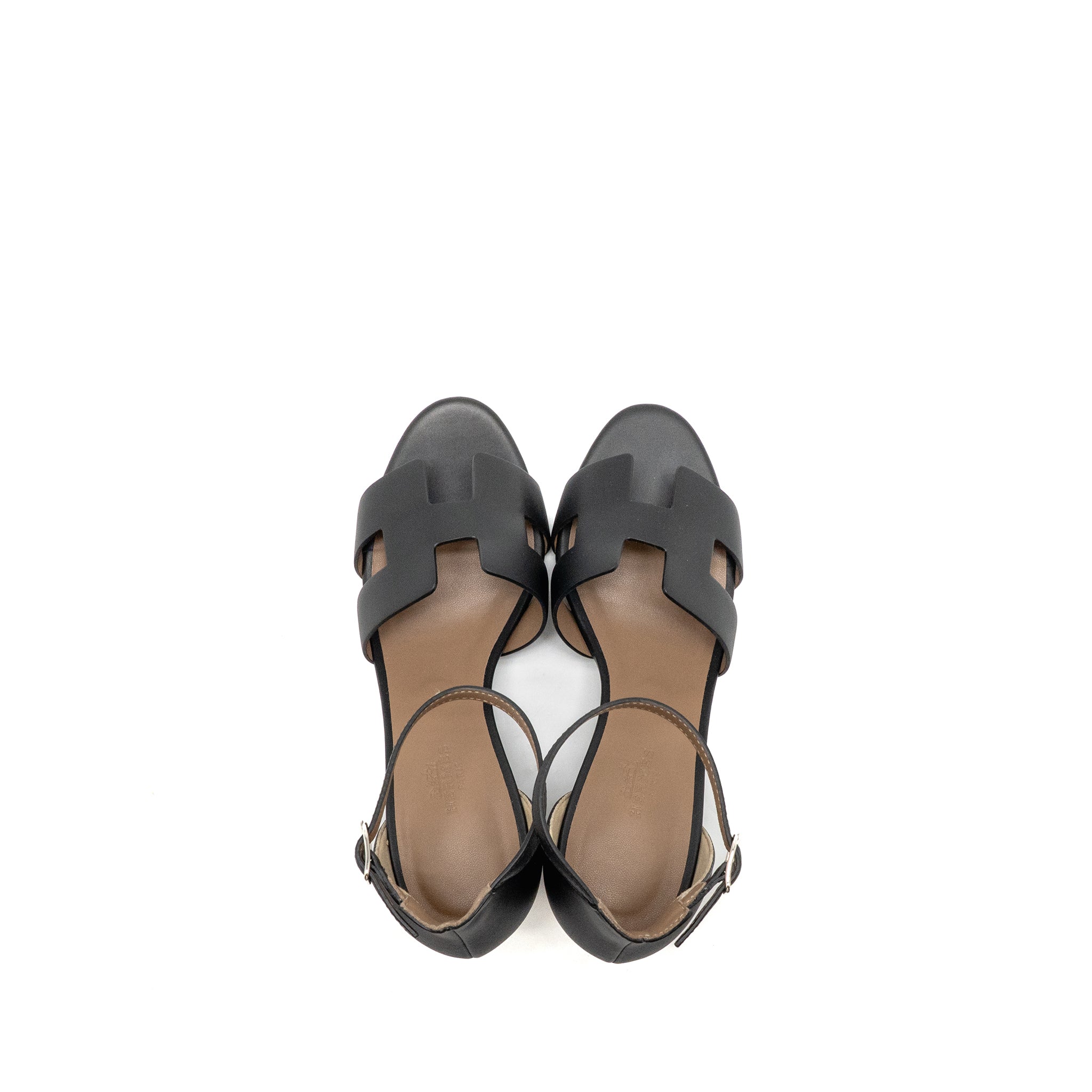 HERMES LEGEND SANDALS CALFSKIN BLACK