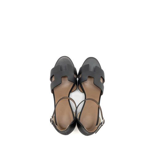 HERMES LEGEND SANDALS CALFSKIN BLACK