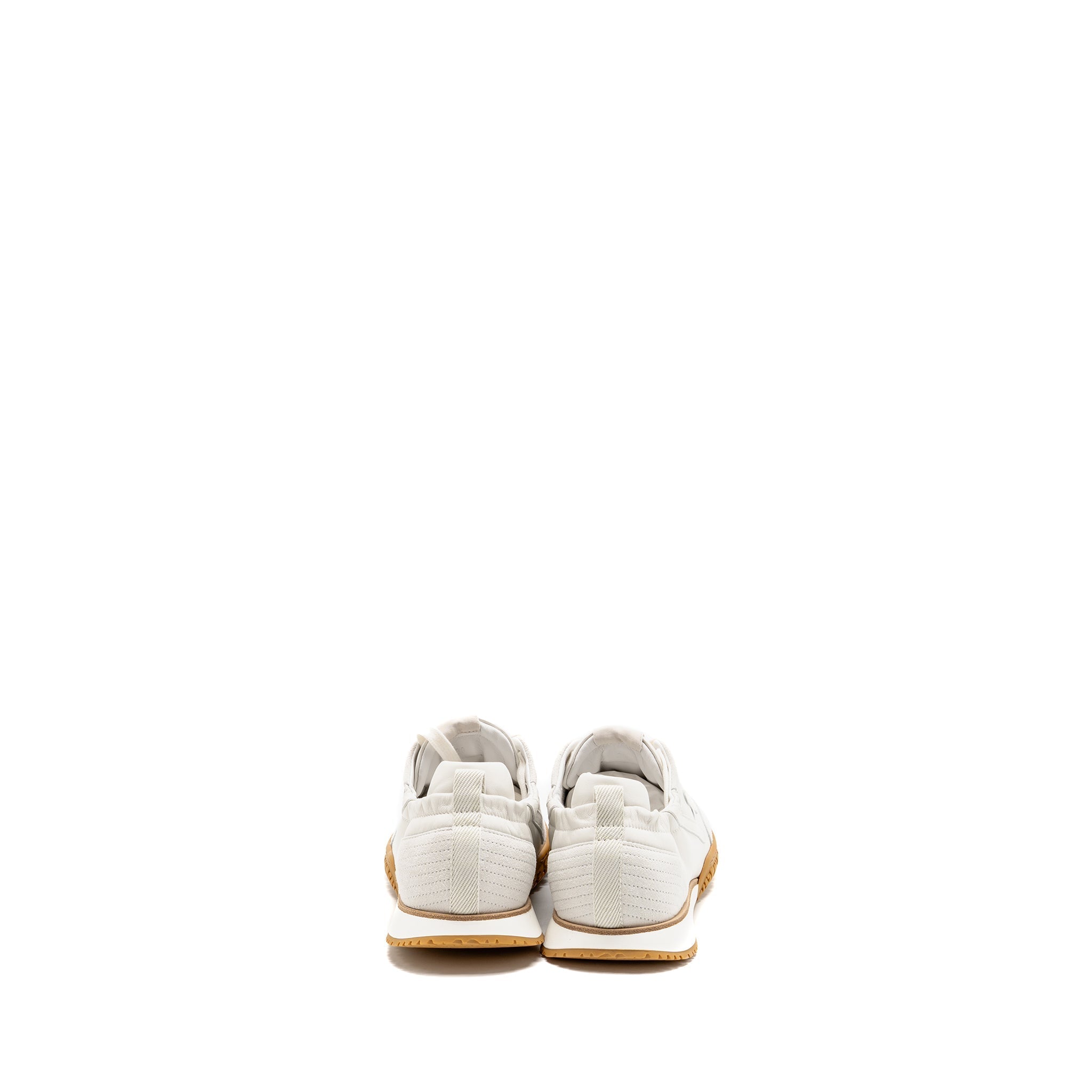 HERMES JET SNAKER NAPPA / SUEDE LEATHER BLANC