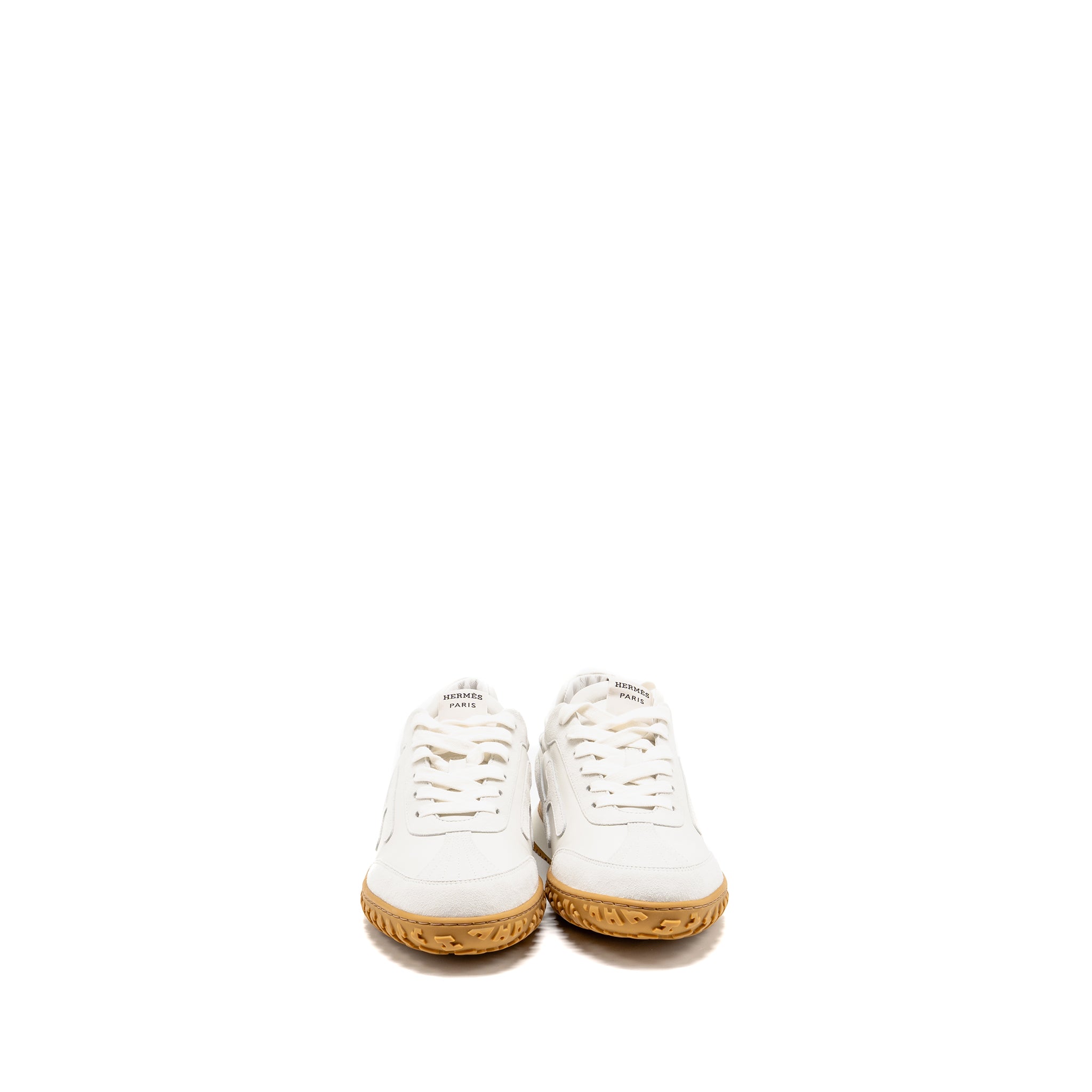 HERMES JET SNAKER NAPPA / SUEDE LEATHER BLANC