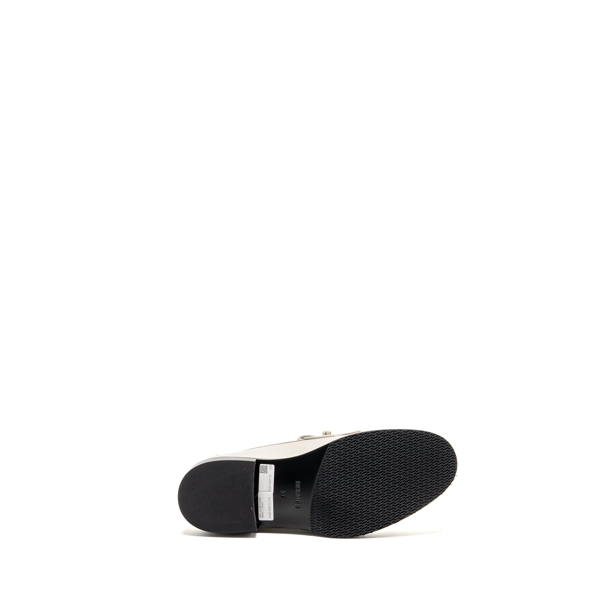 HERMES MOCASSINS IMPACT LOAFERS CALFSKIN BLANC DE PARIS GHW