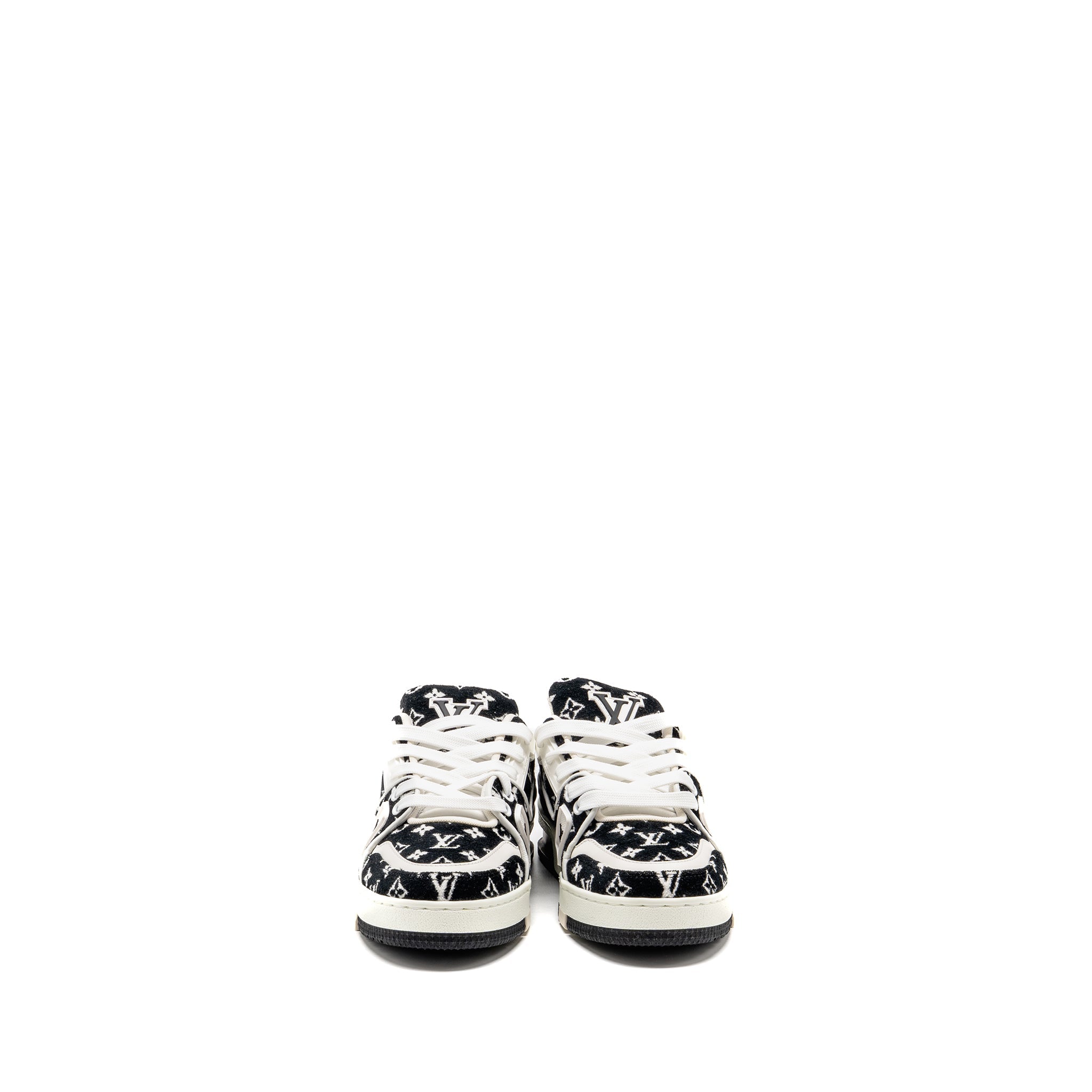 LOUIS VUITTON TRAINER SNEAKERS BLACK / WHITE