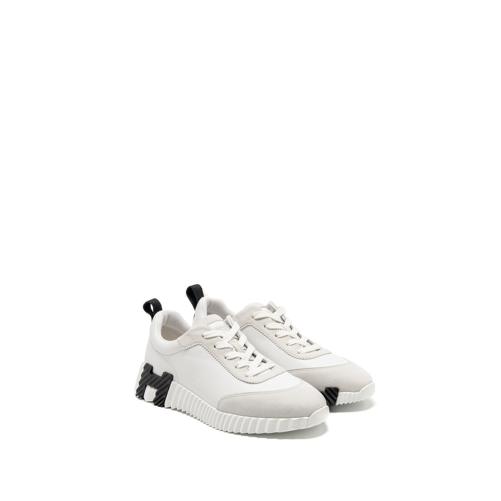 HERMES FEMME BOUNCING SNEAKER LEATHER BLANC