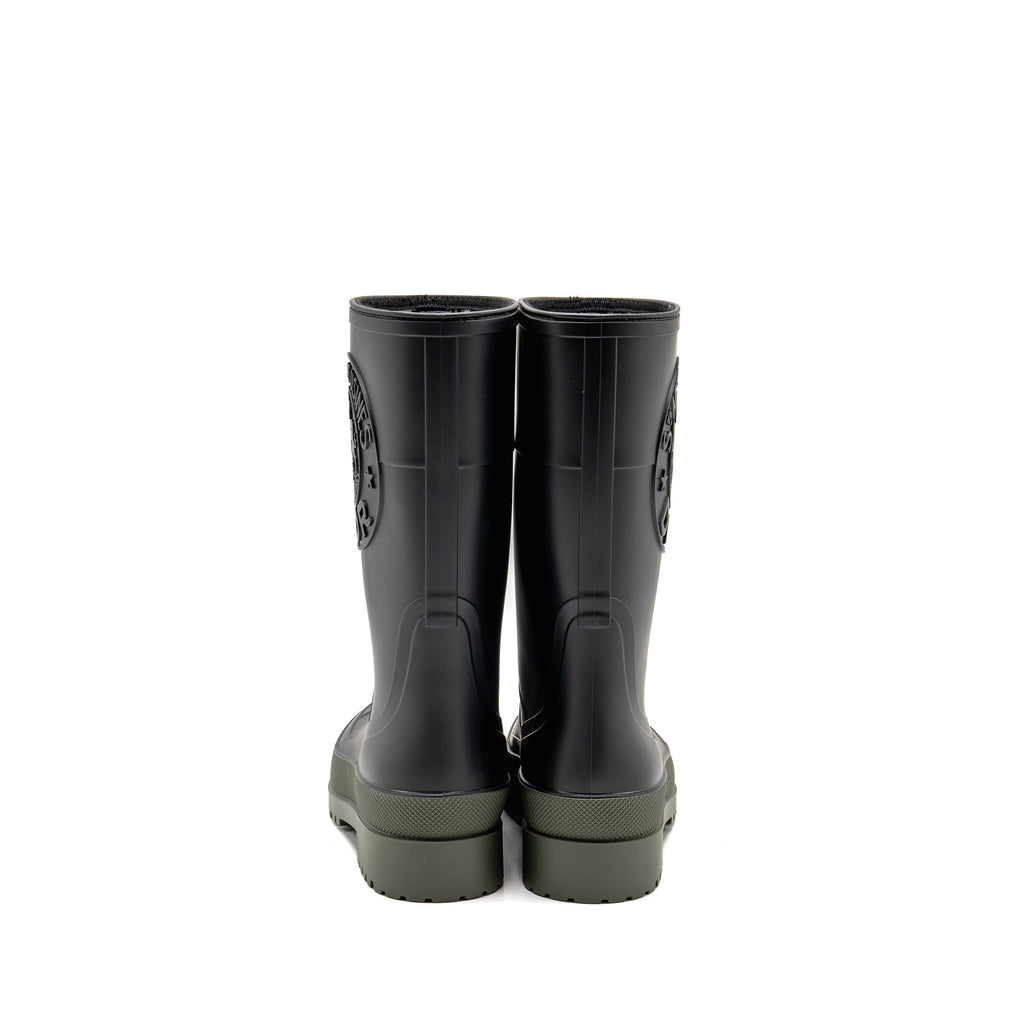 DIOR DIORUNION RAIN BOOT RUBBER BLACK/DARK GREEN