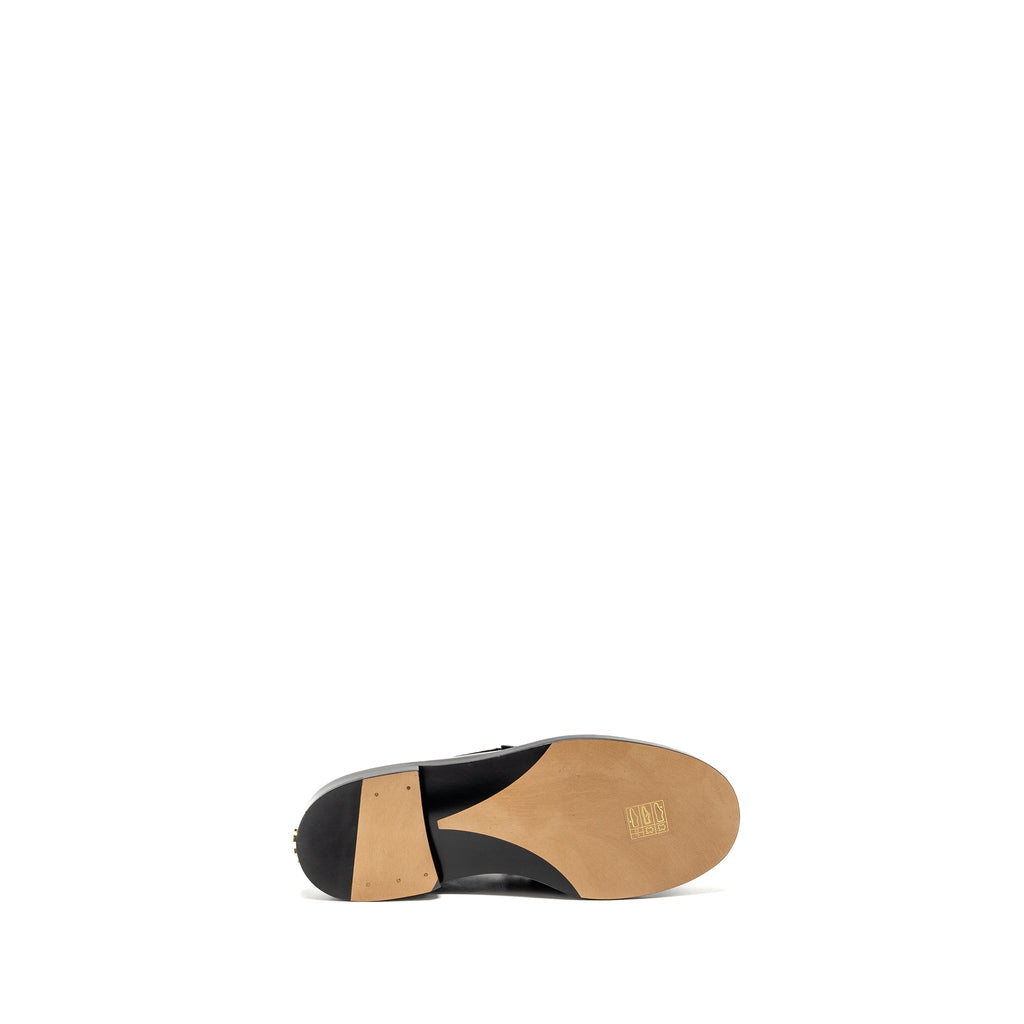 CHANEL LETTER LOAFER SHINY CALFSKIN BLACK LGHW