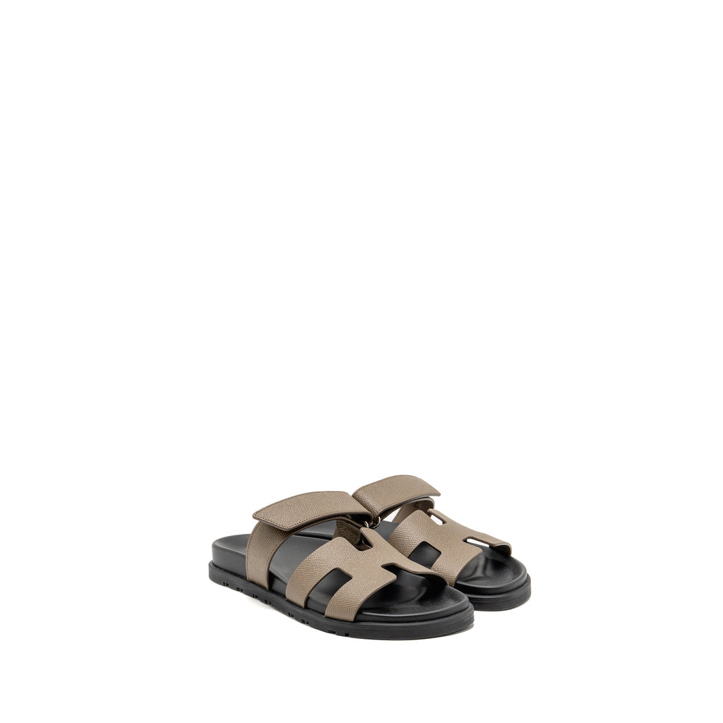 HERMES CHYPRE SANDAL EPSOM ETOUPE