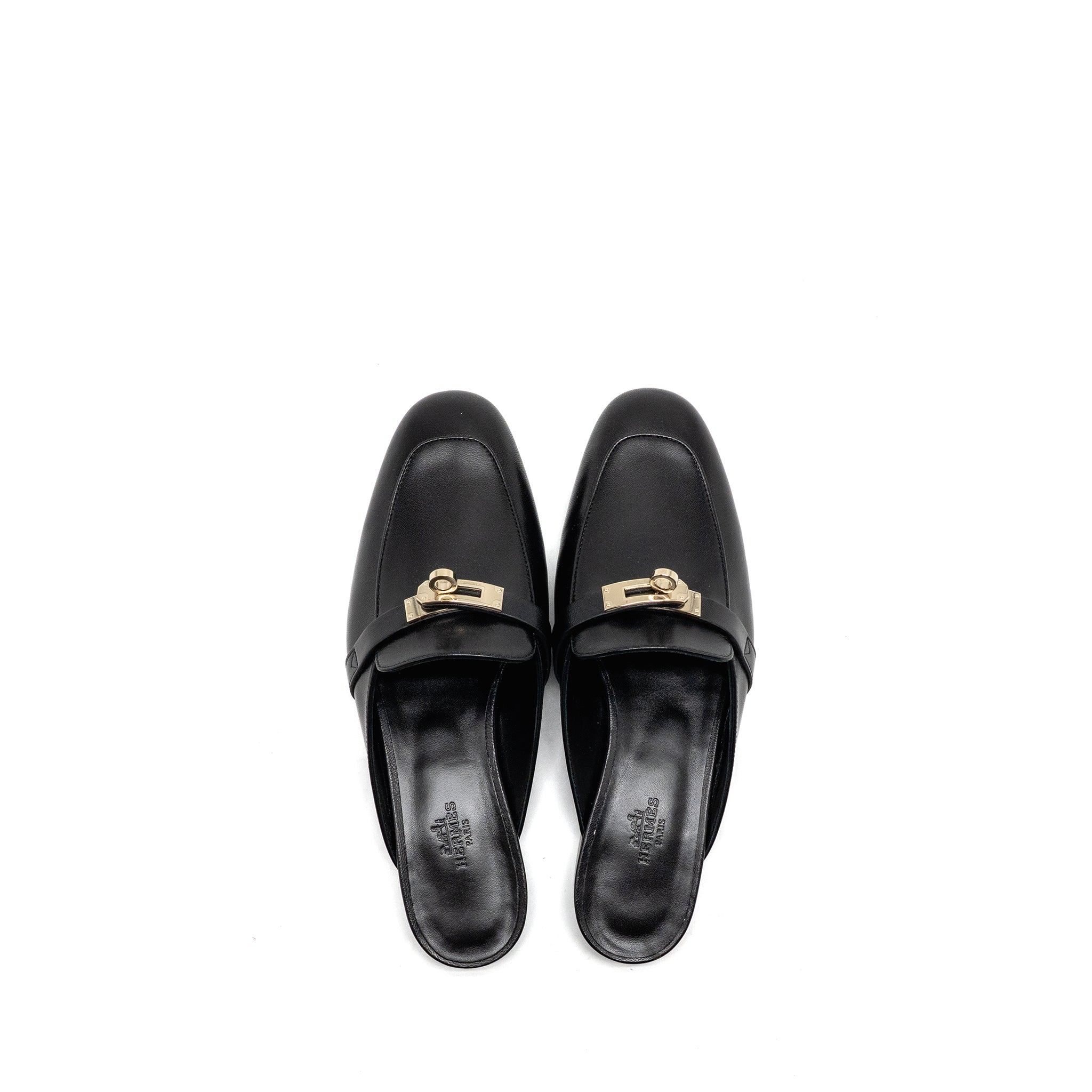 HERMES OZ MULE BLACK LGHW