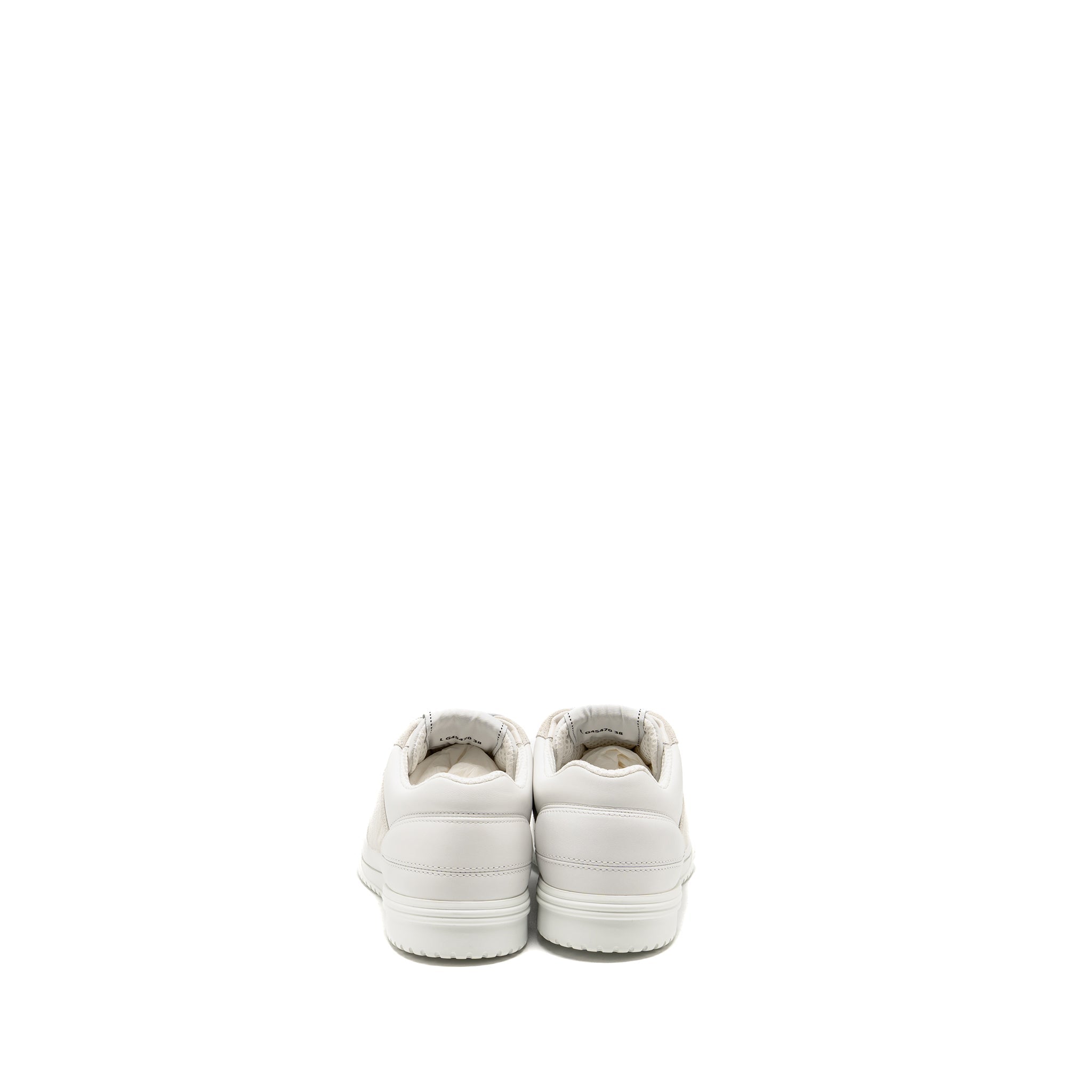CHANEL LETTER LOGO SNEAKERS CALFSKIN/SUEDE WHITE