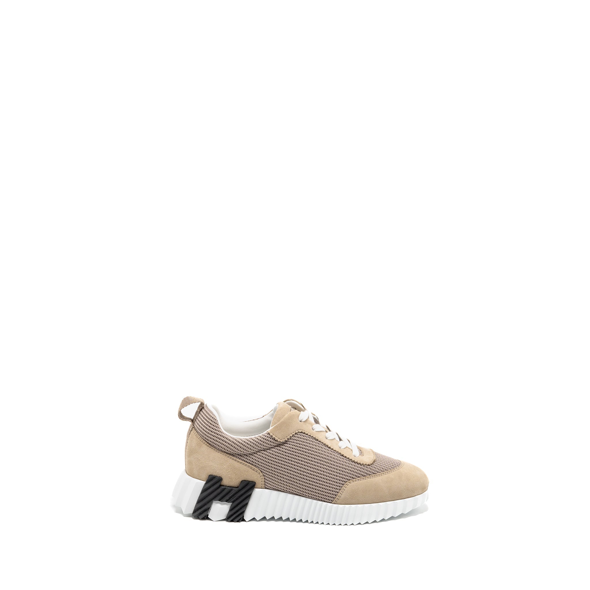 HERMES BOUNCING SNEAKER MESH/SUEDE GOATSKIN BEIGE CAMEL