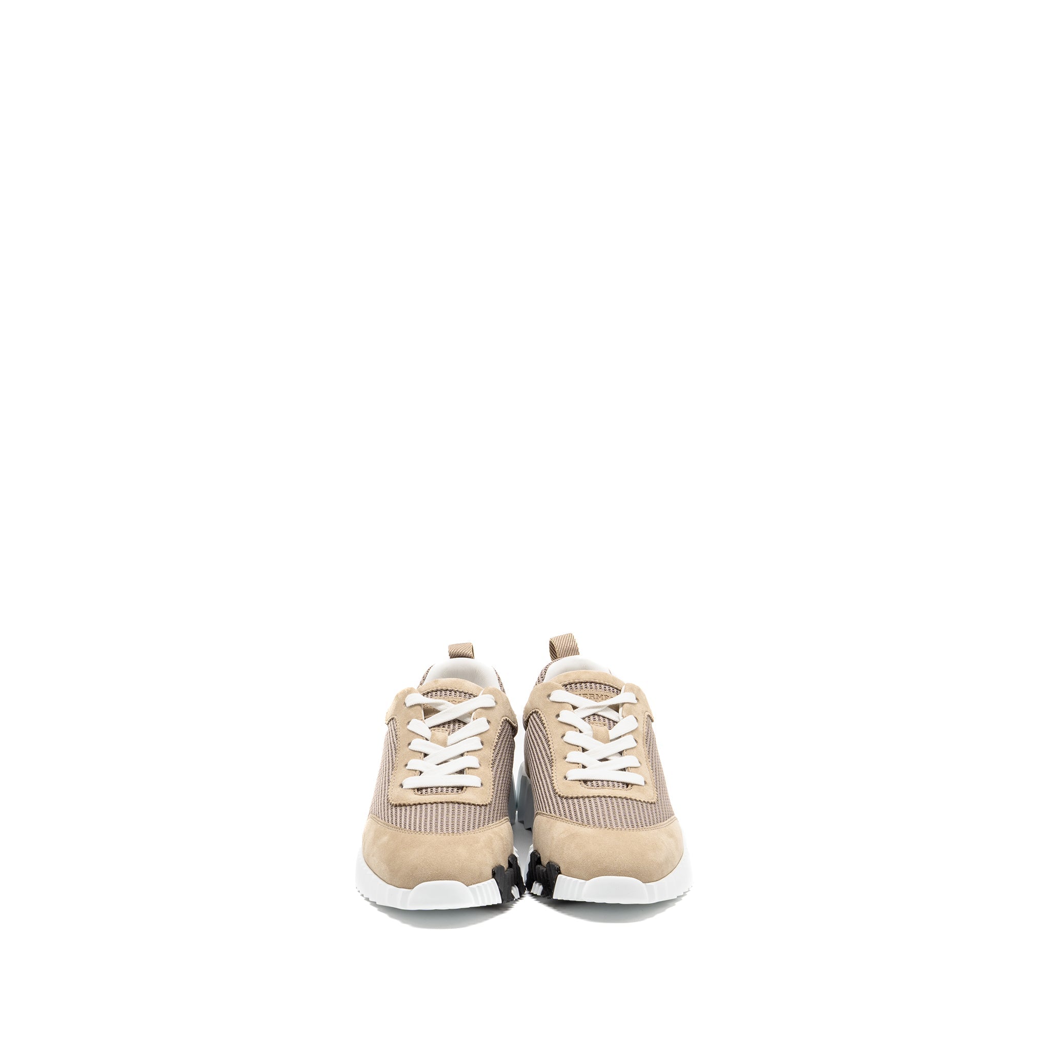 HERMES BOUNCING SNEAKER MESH/SUEDE GOATSKIN BEIGE CAMEL