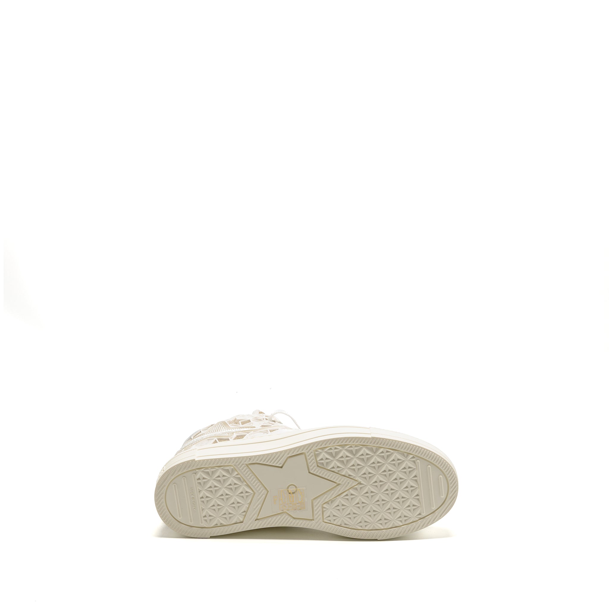 DIOR WALK’N’DIOR HIGHTOP STAR SNEAKER LEATHER GOLD/WHITE