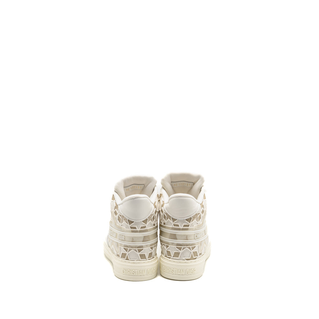 DIOR WALK’N’DIOR HIGHTOP STAR SNEAKER LEATHER GOLD/WHITE