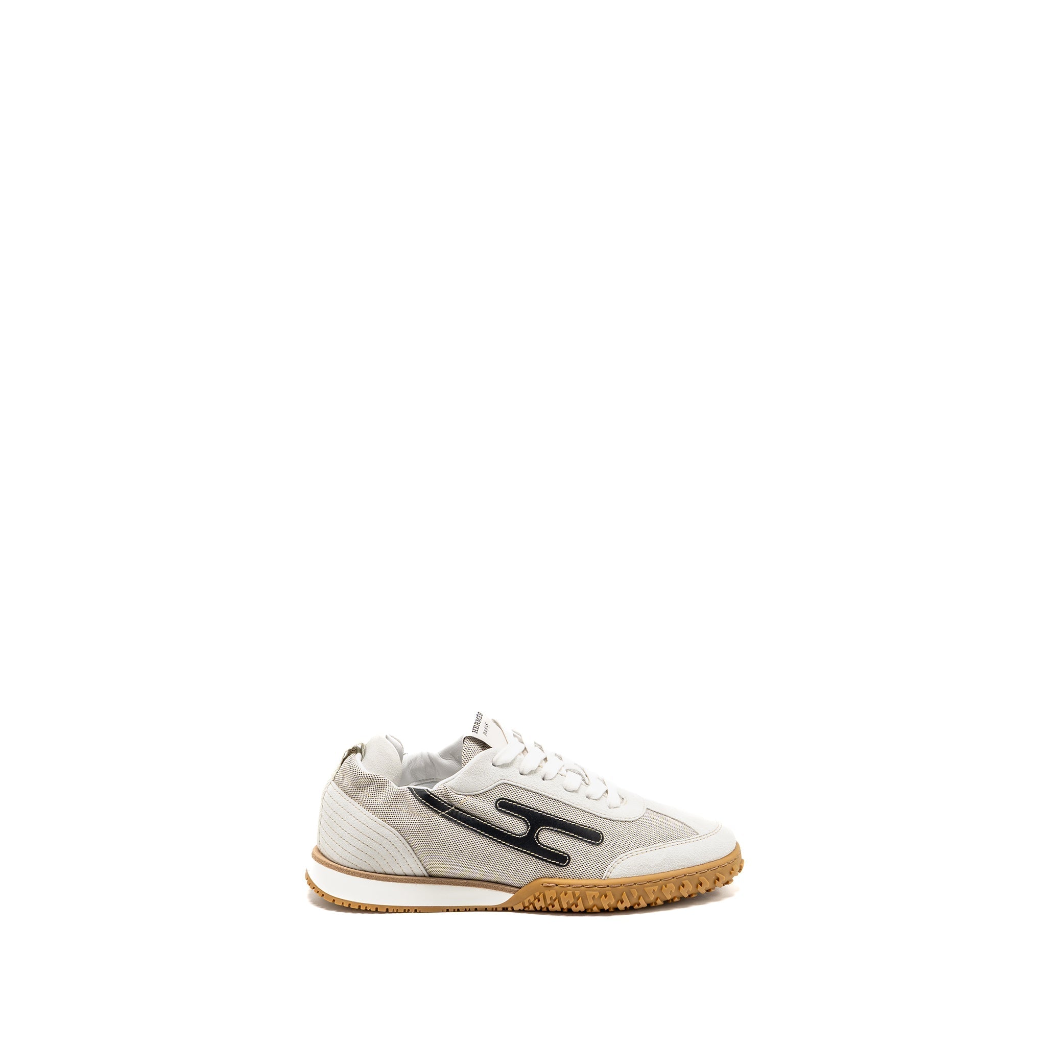 HERMES JET SNEAKER CANVAS/SUEDE GOATSKIN/CALFSKIN MULTICOLOUR PRUNOIR