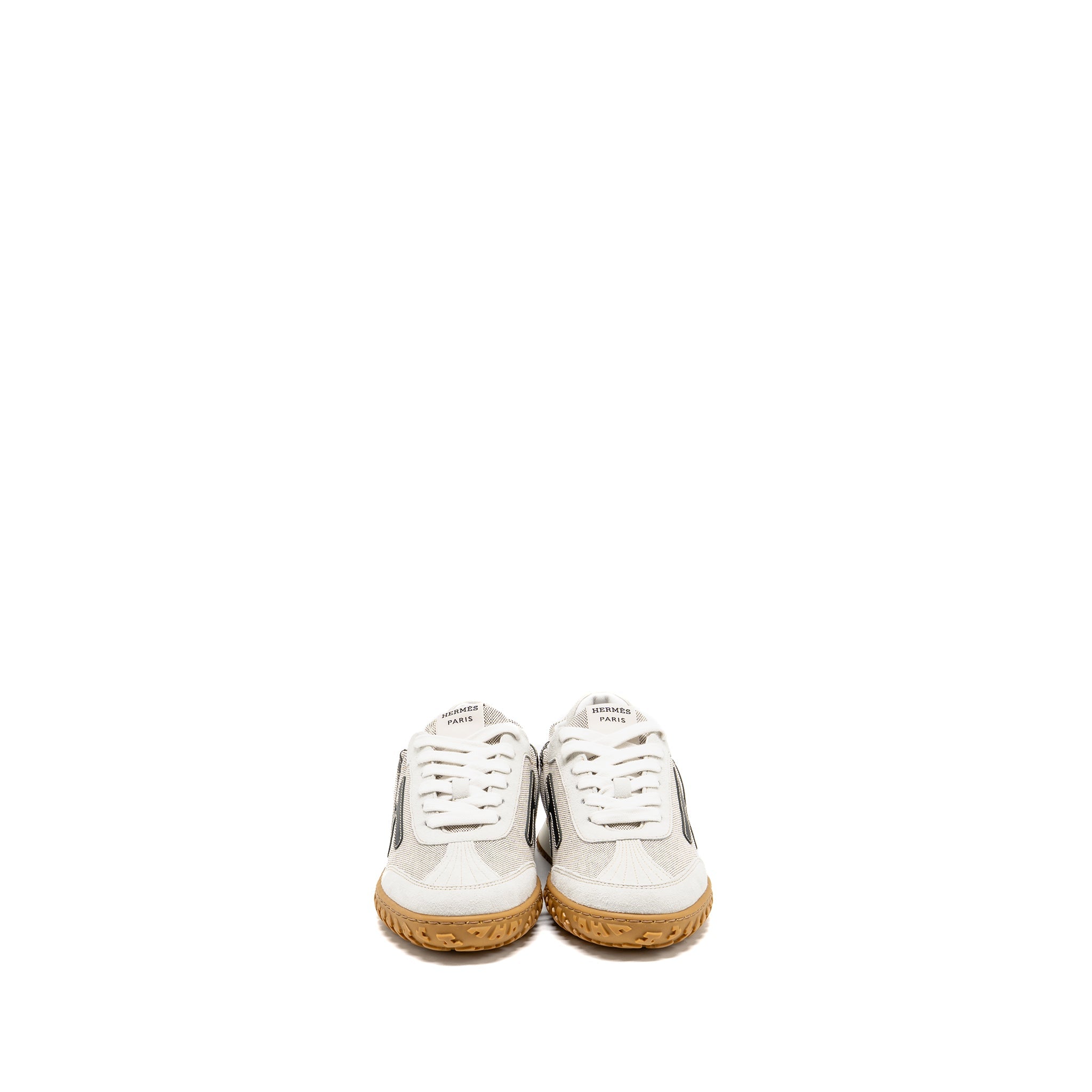 HERMES JET SNEAKER CANVAS/SUEDE GOATSKIN/CALFSKIN MULTICOLOUR PRUNOIR