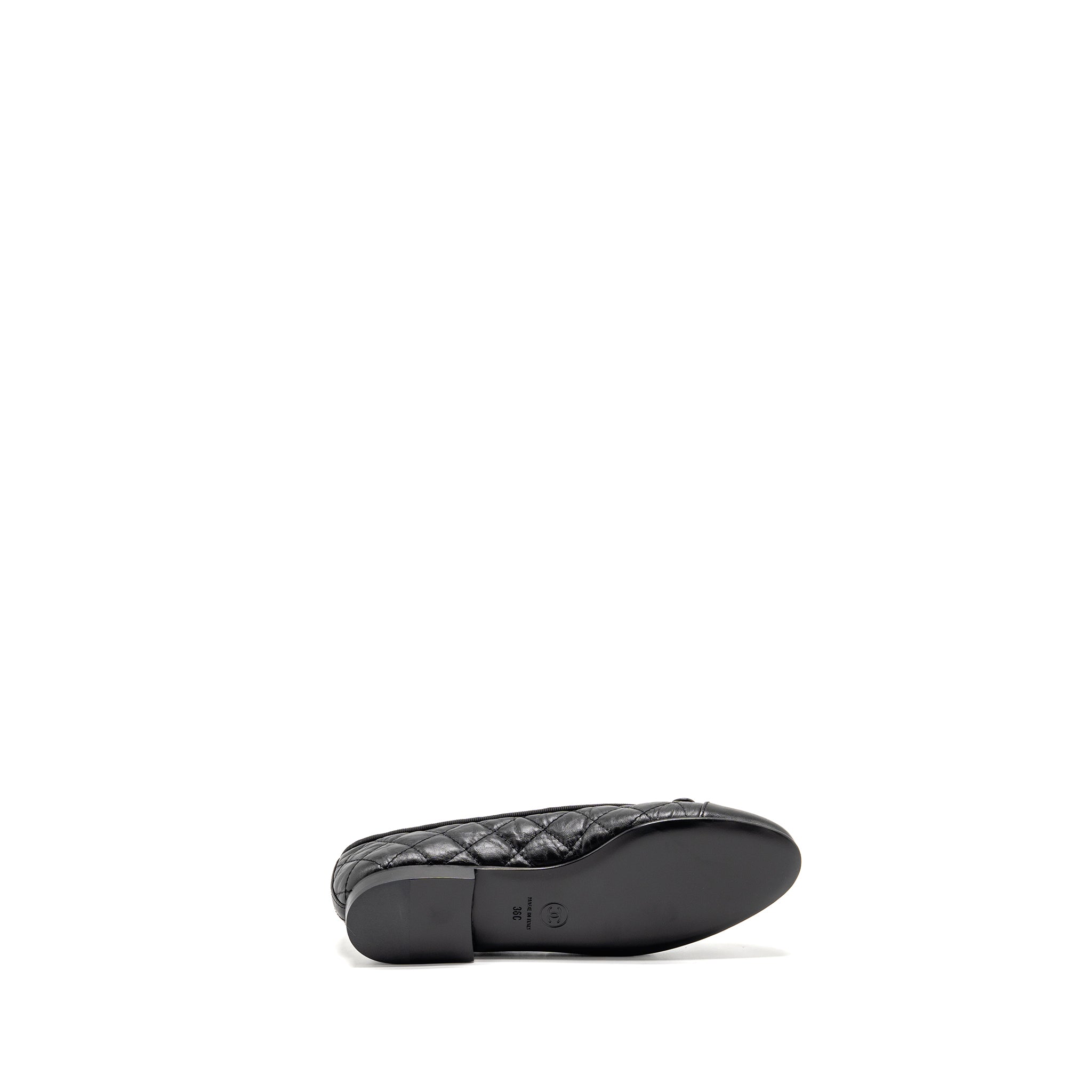 CHANEL BALLERINAS AGED CALFSKIN BLACK
