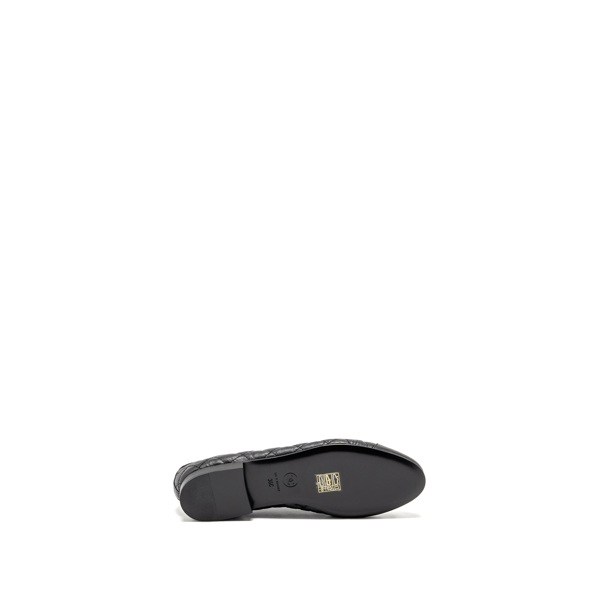 CHANEL BALLERINAS AGED CALFSKIN BLACK