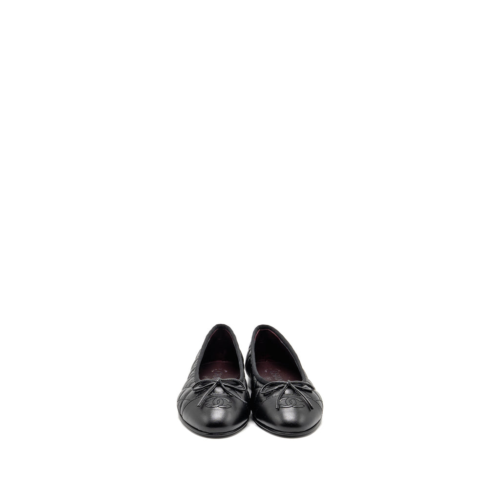 CHANEL BALLERINAS AGED CALFSKIN BLACK