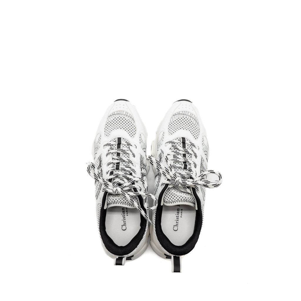 DIOR CHRONO SNEAKER MESH / LEATHER WHITE/BLACK