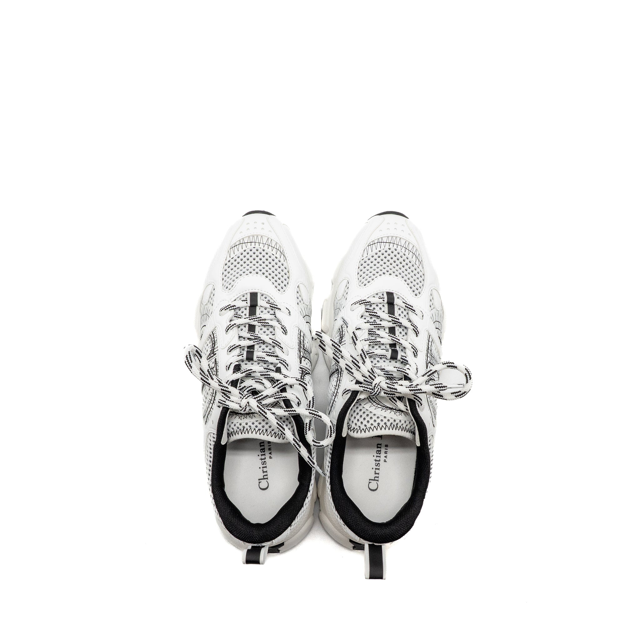 DIOR CHRONO SNEAKER MESH / LEATHER WHITE/BLACK