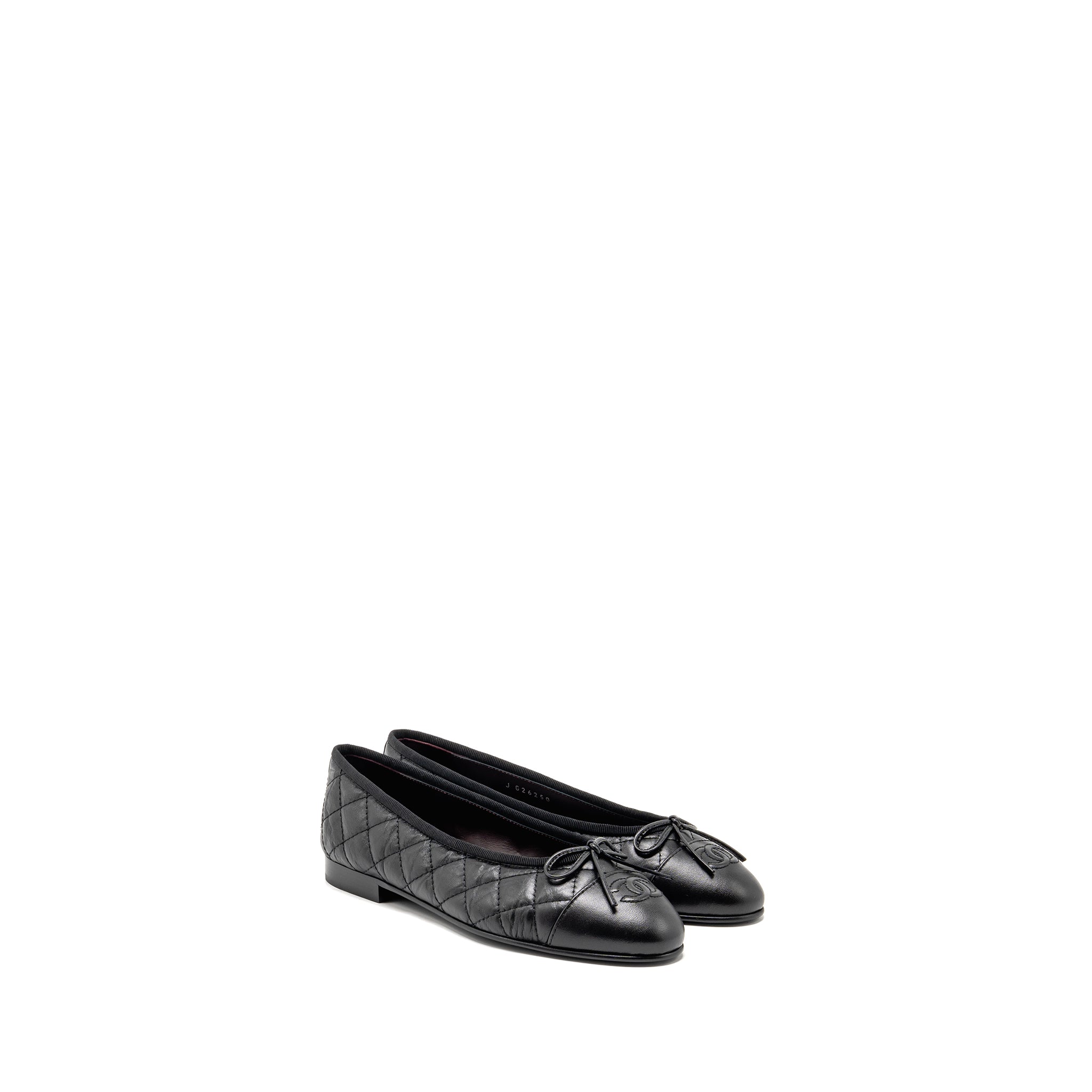 CHANEL BALLERINAS AGED CALFSKIN BLACK