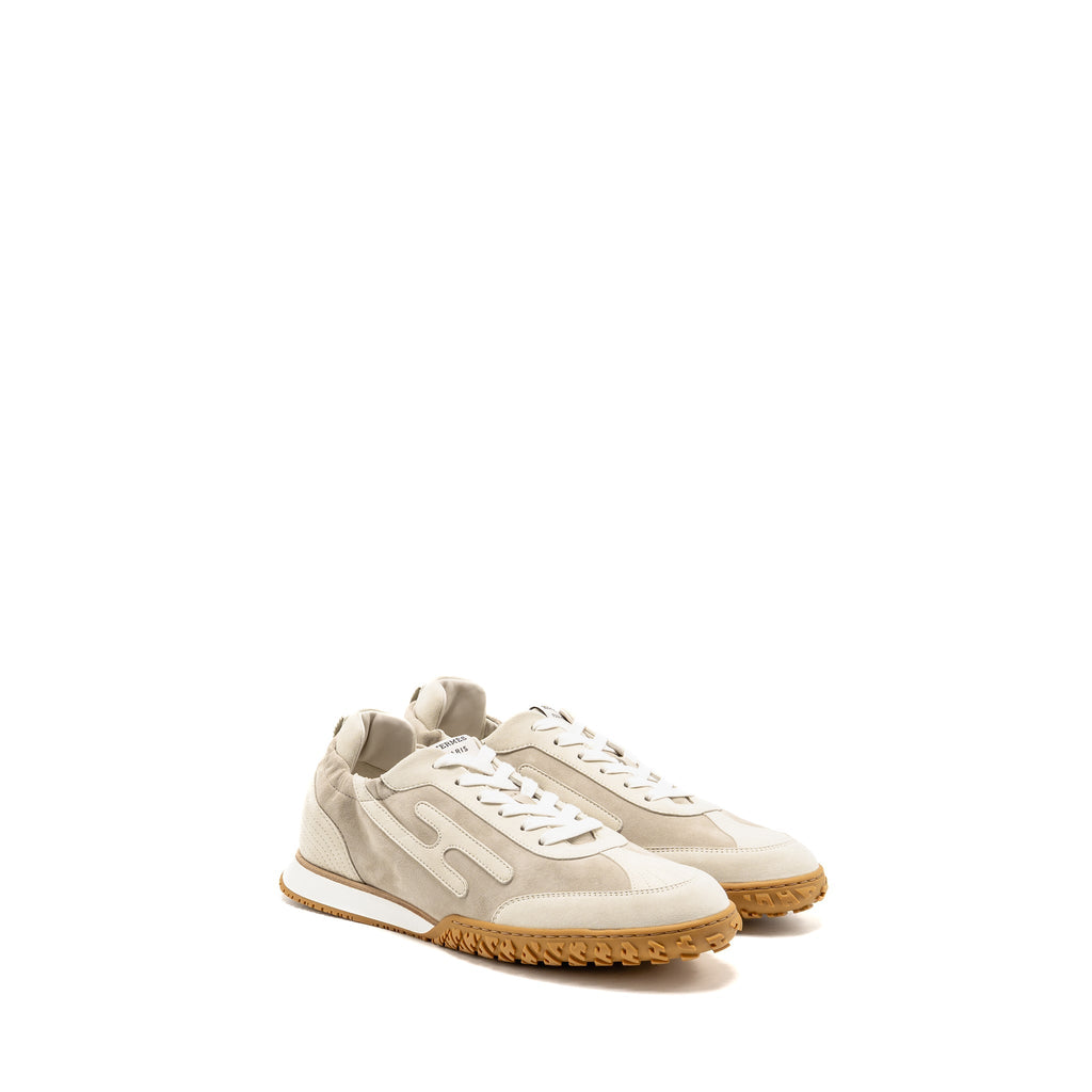 HERMES FEMME JET SNEAKER SUEDE GOATSKIN BEIGE ESQUISSE/GLAISE
