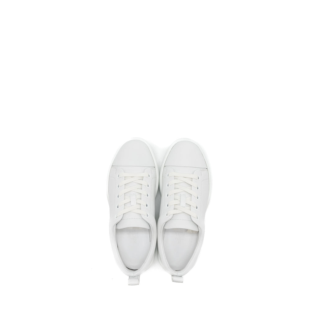HERMES HAPPY SNEAKER CALFSKIN BLANC