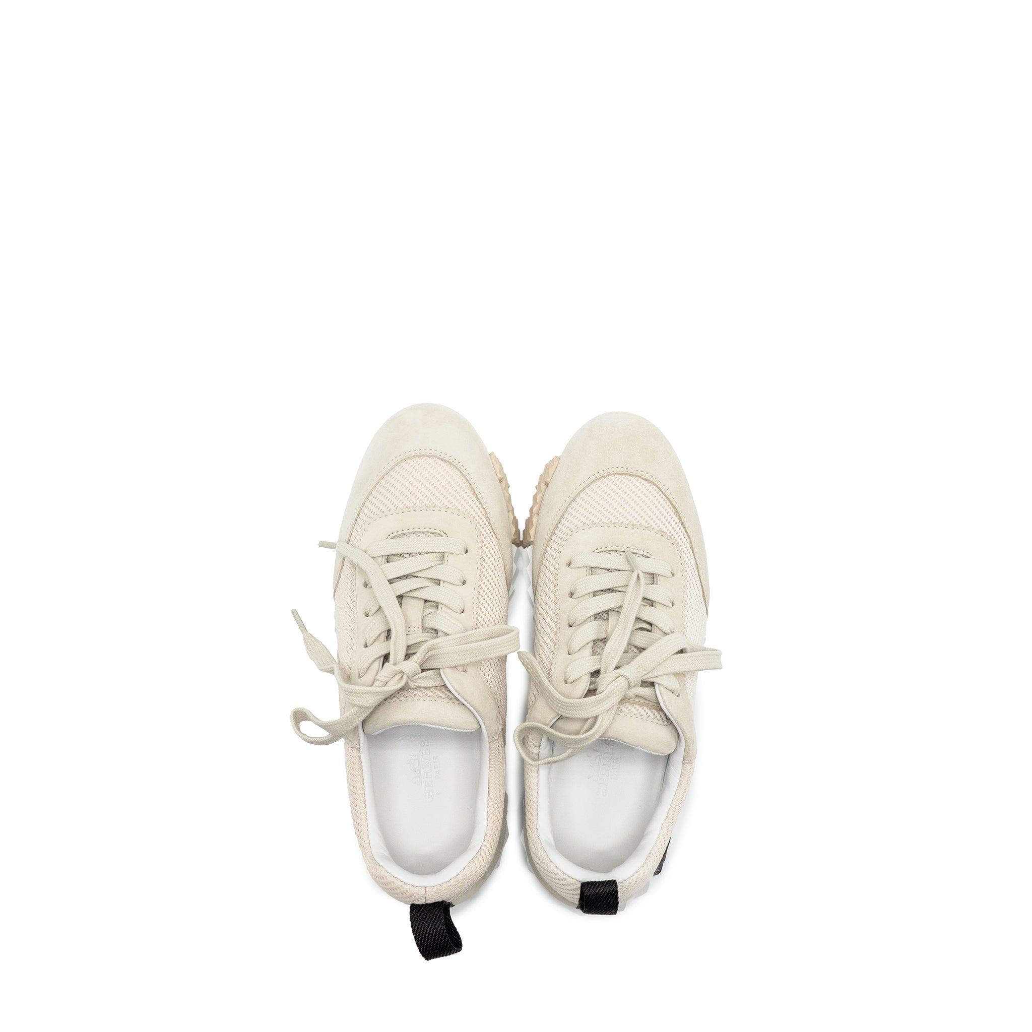 HERMES FEMME BOUNCING SNEAKER MESH/SUEDE BEIGE