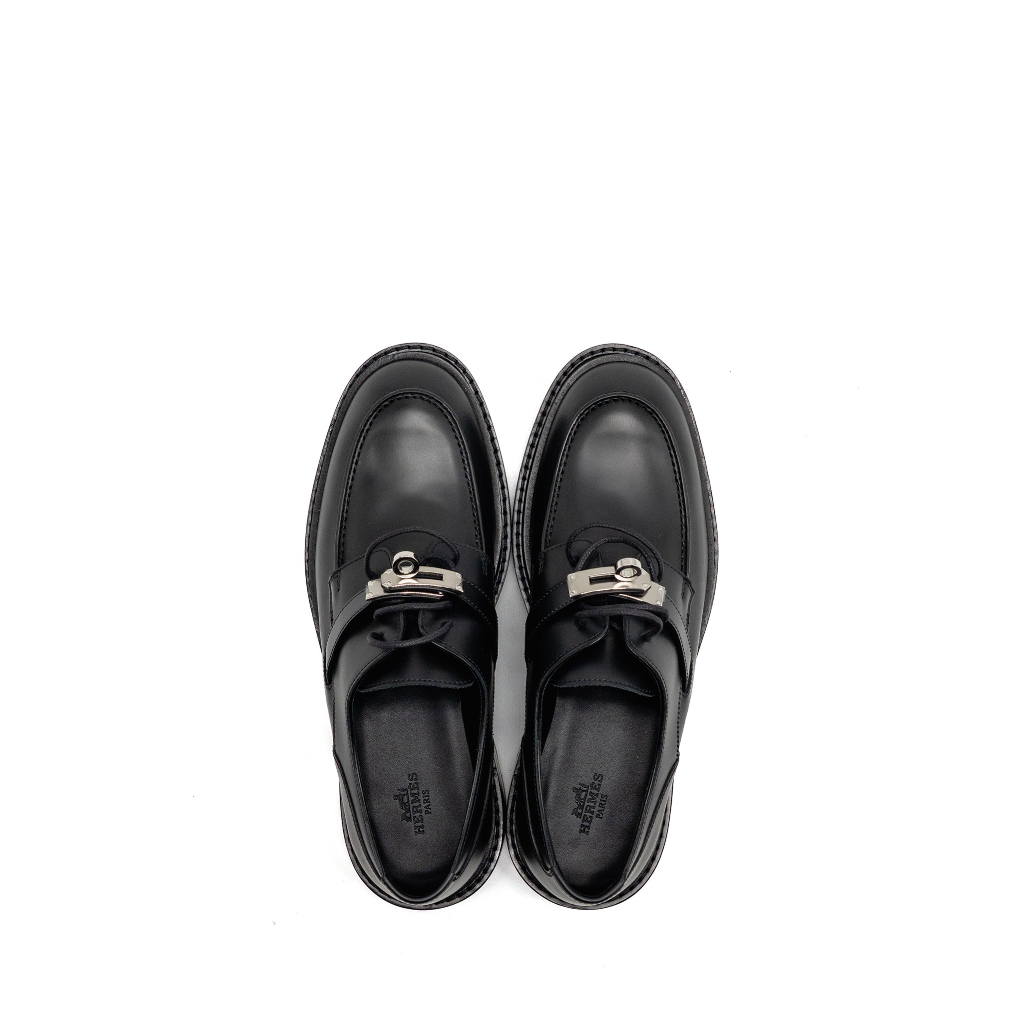 HERMES RICHELIEU DERBY FIRST LOAFER BLACK SHW
