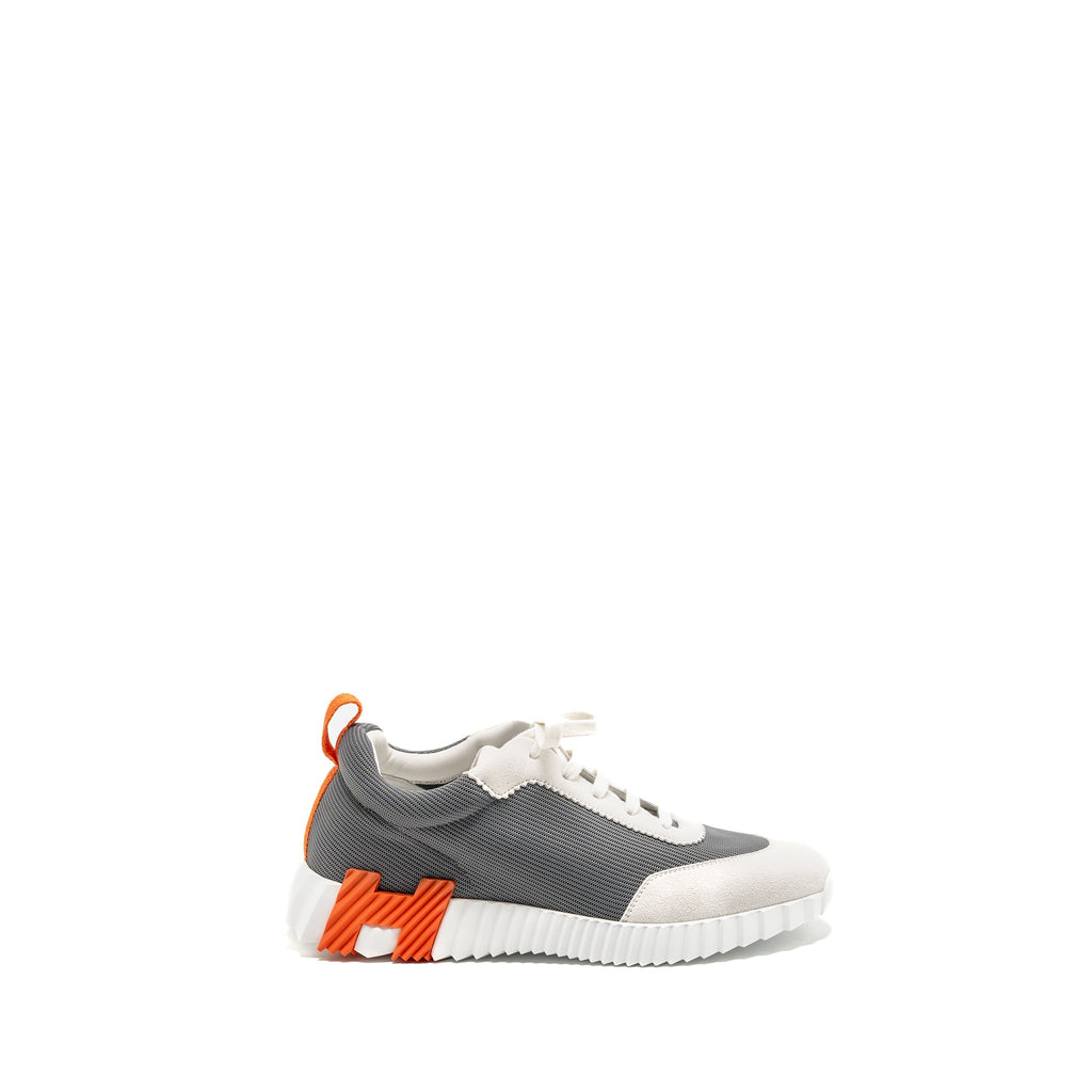 HERMES BOUNCING SNEAKERS CANVAS/SUEDE GRIS FONCE/MULTICOLOUR