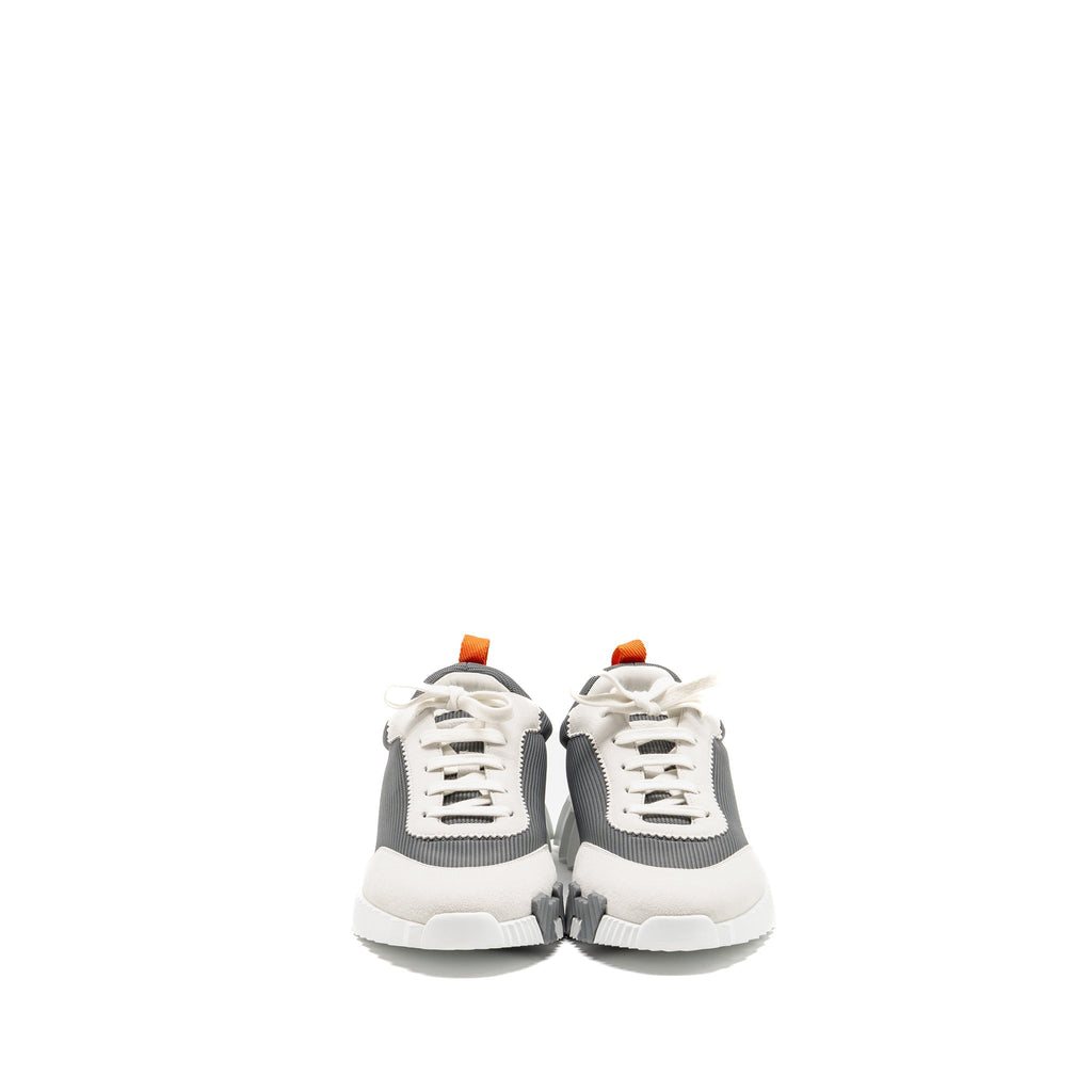 HERMES BOUNCING SNEAKERS CANVAS/SUEDE GRIS FONCE/MULTICOLOUR