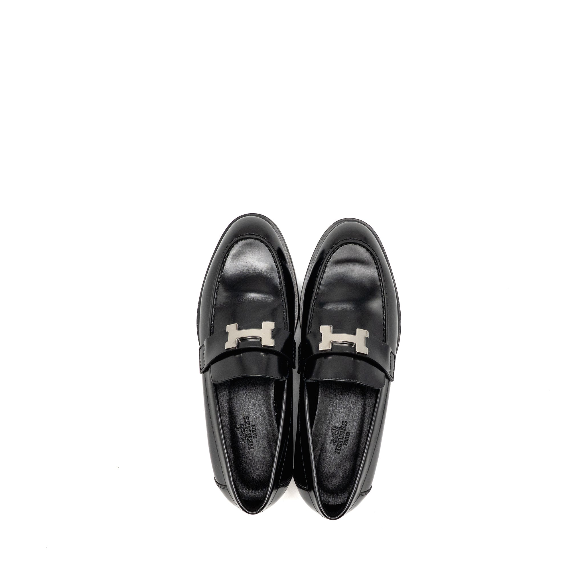 HERMES PARIS LOAFER CALFSKIN BLACK SHW
