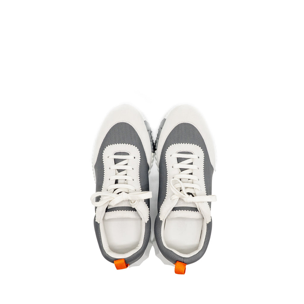 HERMES BOUNCING SNEAKERS CANVAS/SUEDE GRIS FONCE/MULTICOLOUR